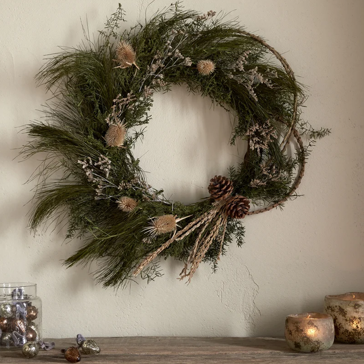 Adiela Wreath | Natural & Moss