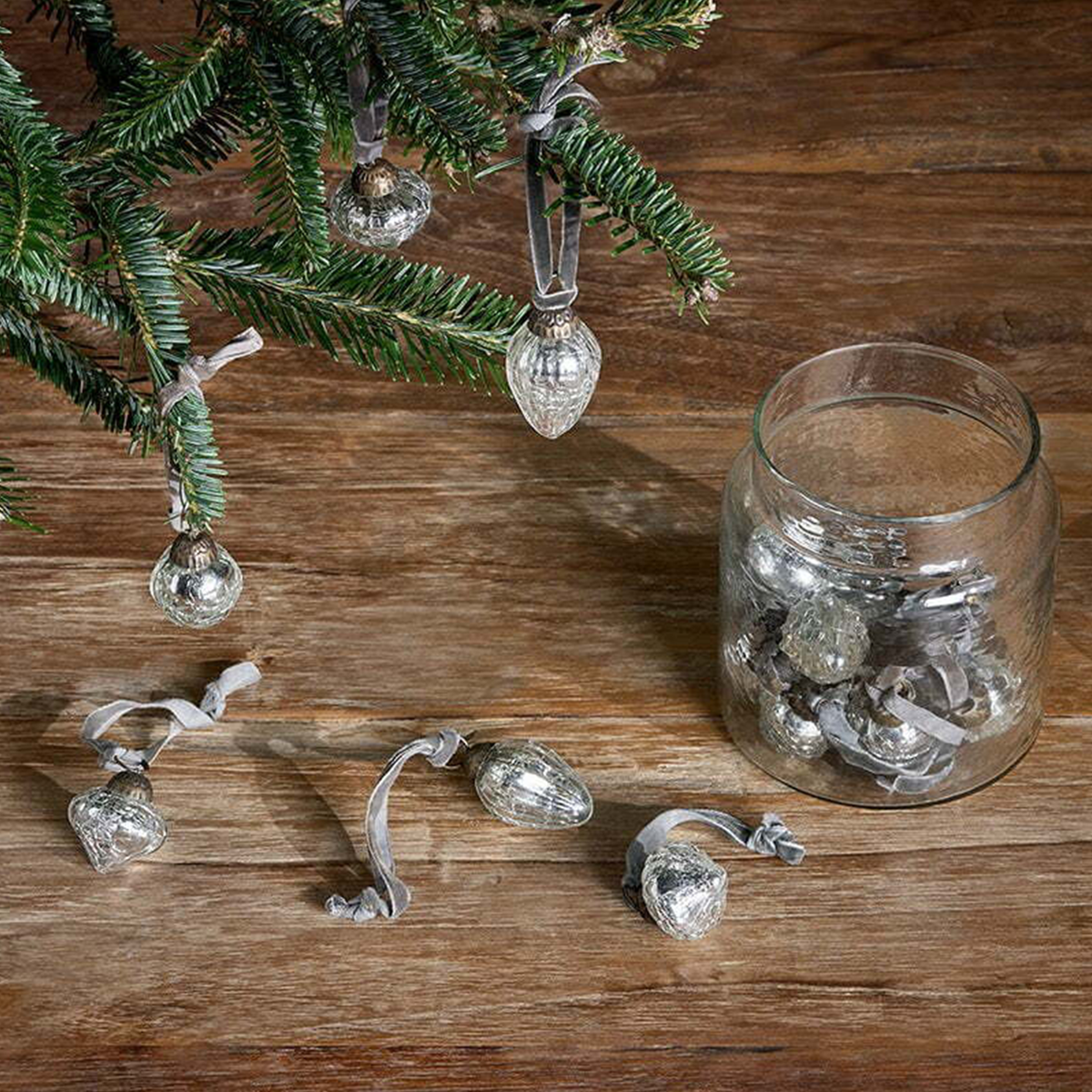 Adisa Bauble Jar - Antique Silver (Set of 16)