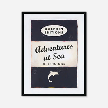 Adventures at Sea (Vintage Book Art) - Framed