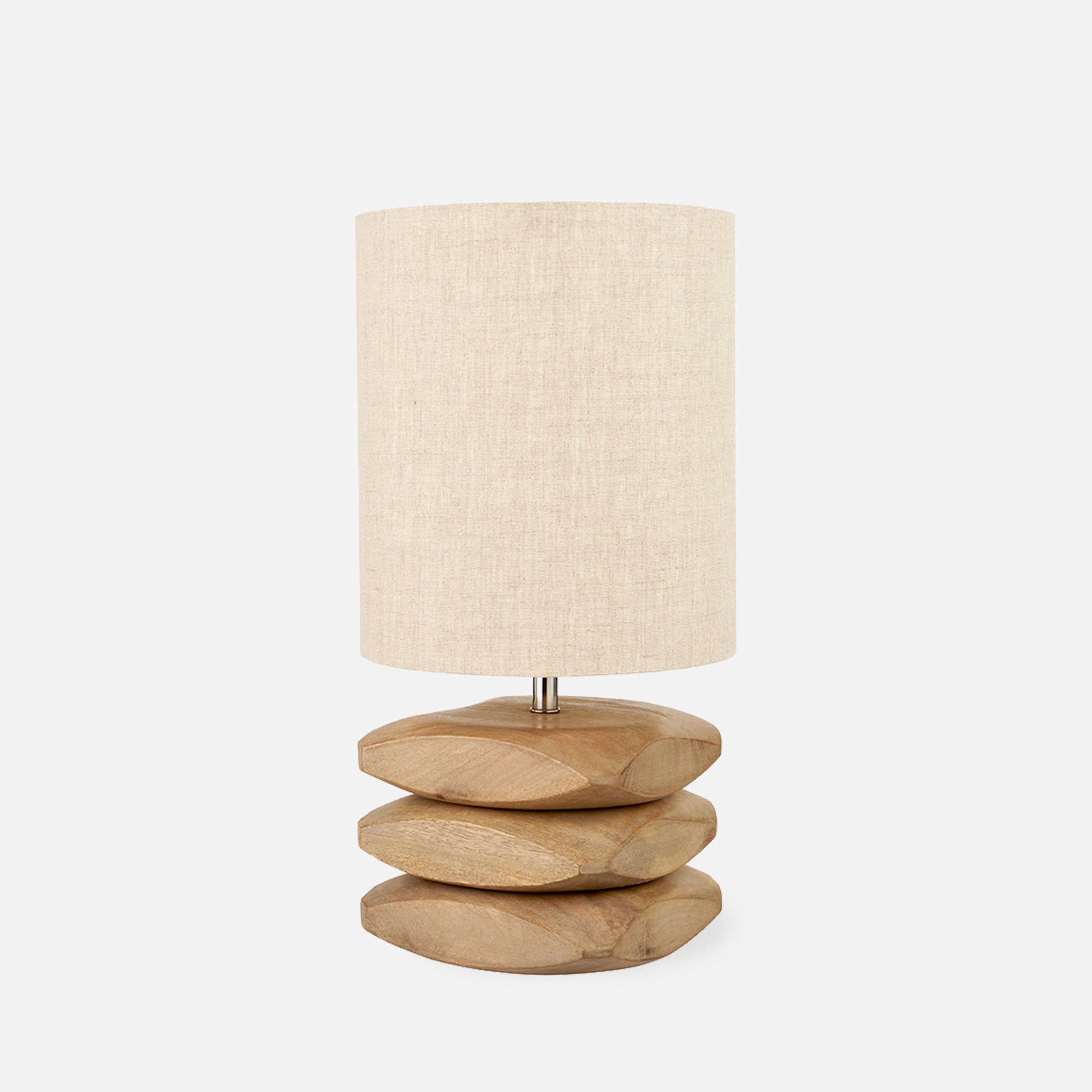 Amir Mango Wood Pebble Table Lamp