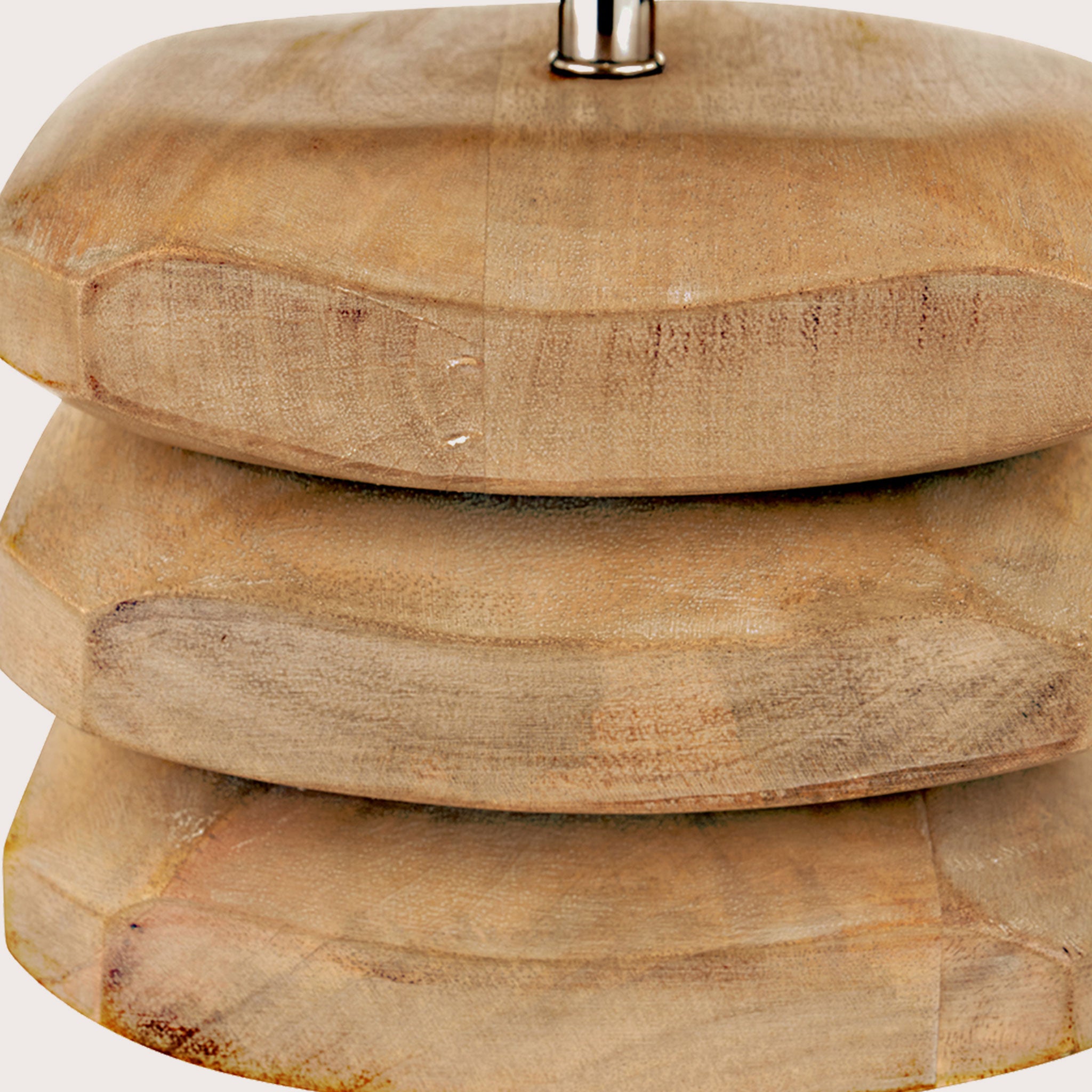 Amir Mango Wood Pebble Table Lamp