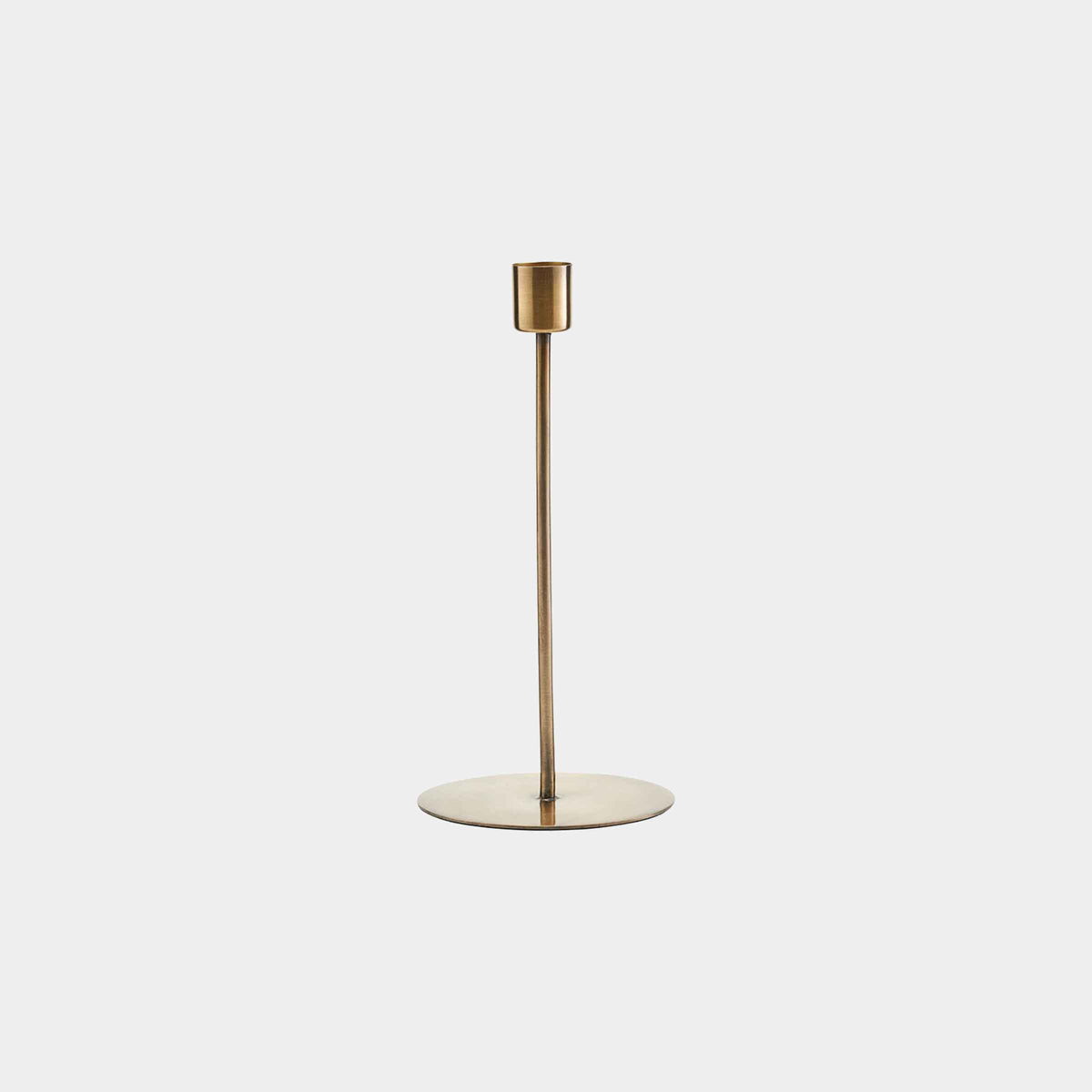 Anit Antique Brass Candle Holder | Tall