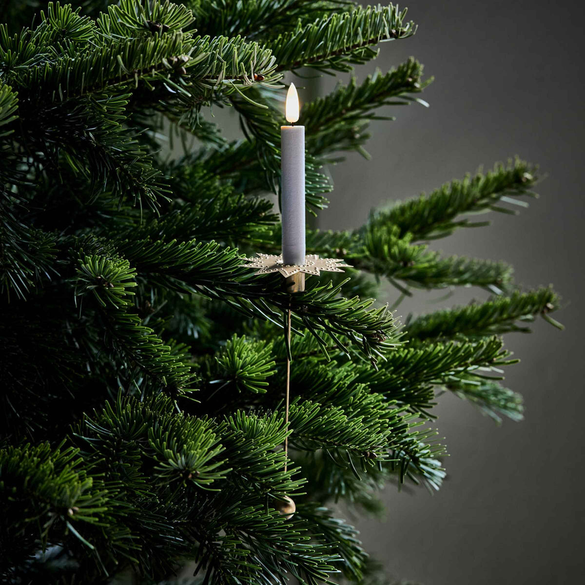 Antique Brass Star Christmas Tree Candle Holders | Set of 6