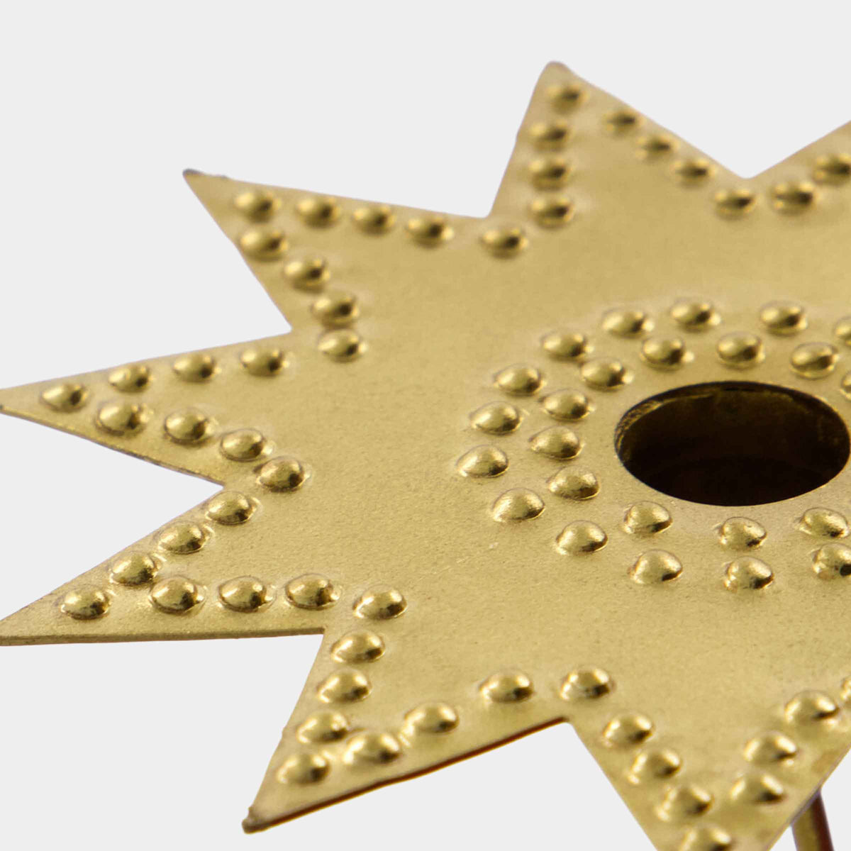 Antique Brass Star Christmas Tree Candle Holders | Set of 6