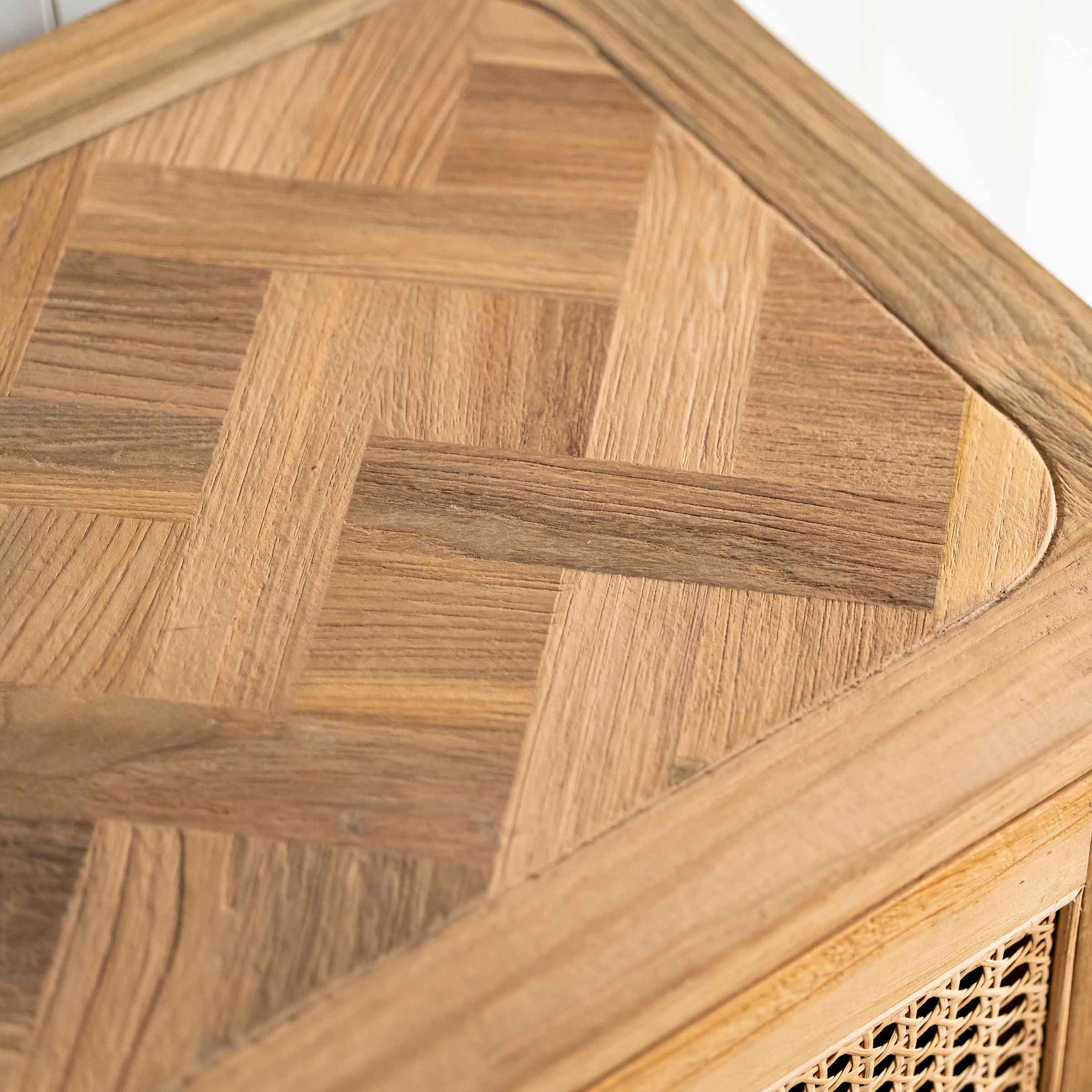 Arch Bedside Table | 1 Rattan Door 1 Shelf