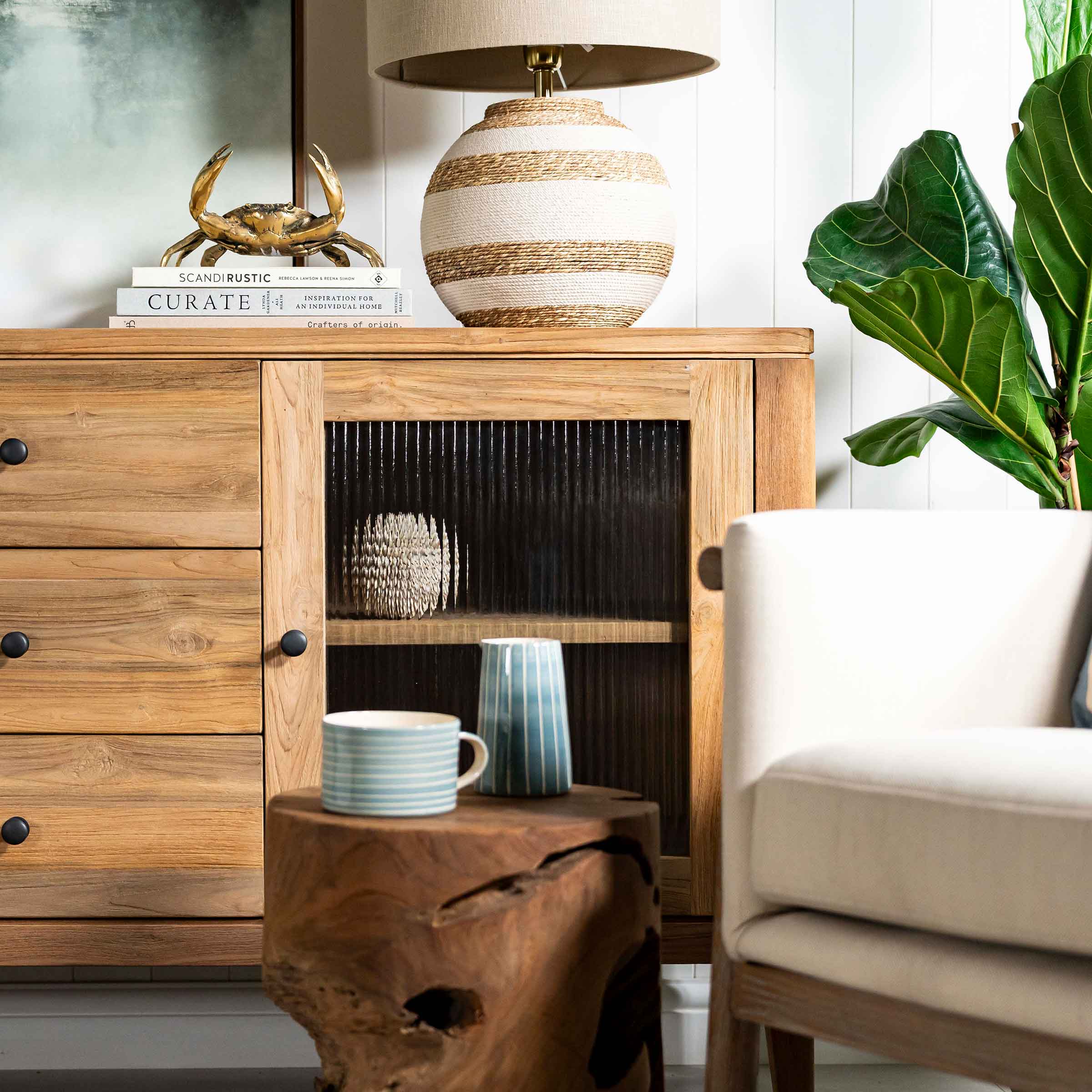 Arch Glass Sideboard | 2 Doors with 3 Drawers