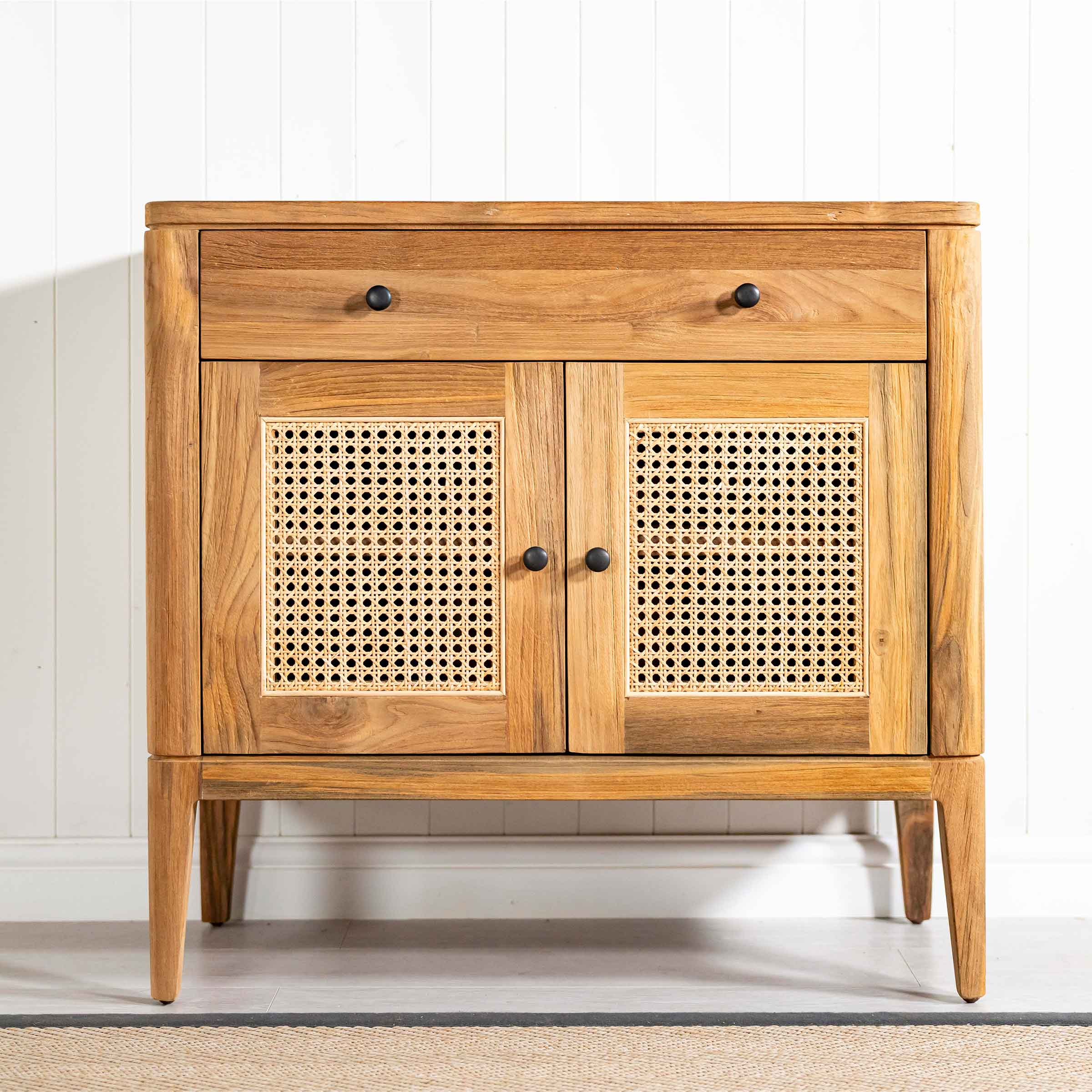 Arch Small Rattan Cabinet | 2 Doors 1 Drawer