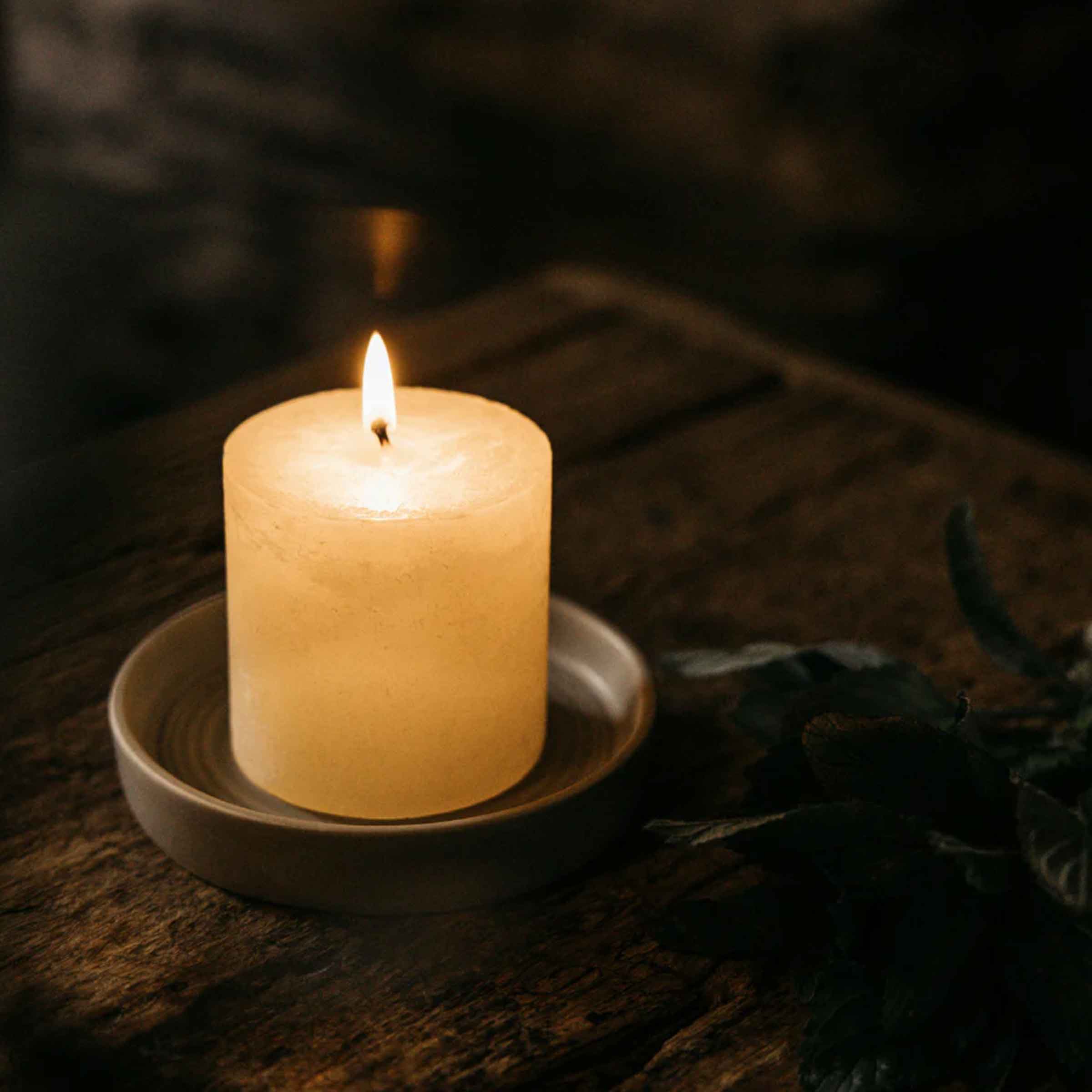 Bay & Rosemary Pillar Candle | 3"