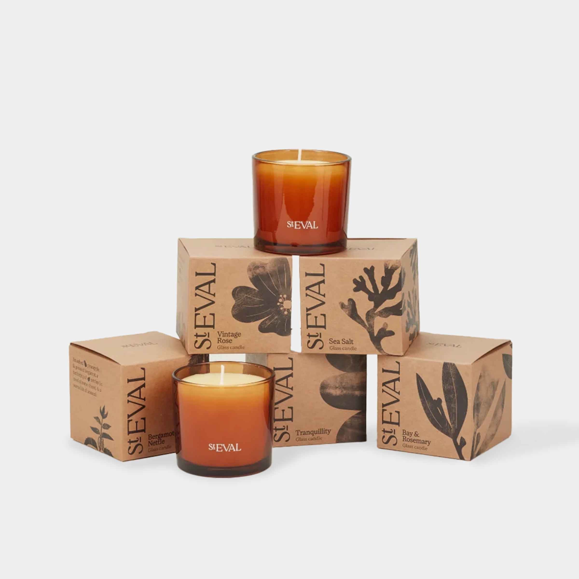 Bay & Rosemary | Amber Glass Candle