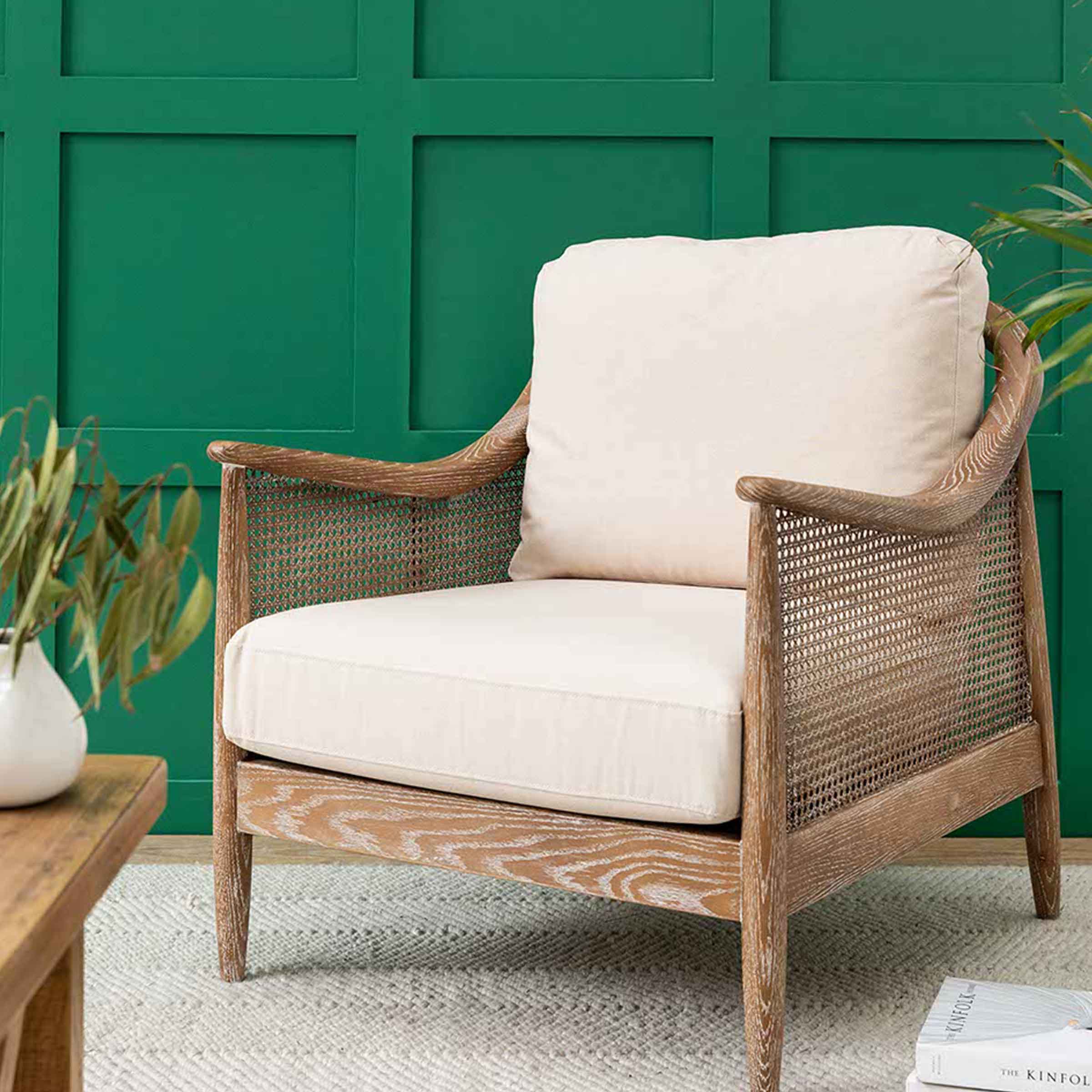 Bayan Rattan Armchair | Oatmeal