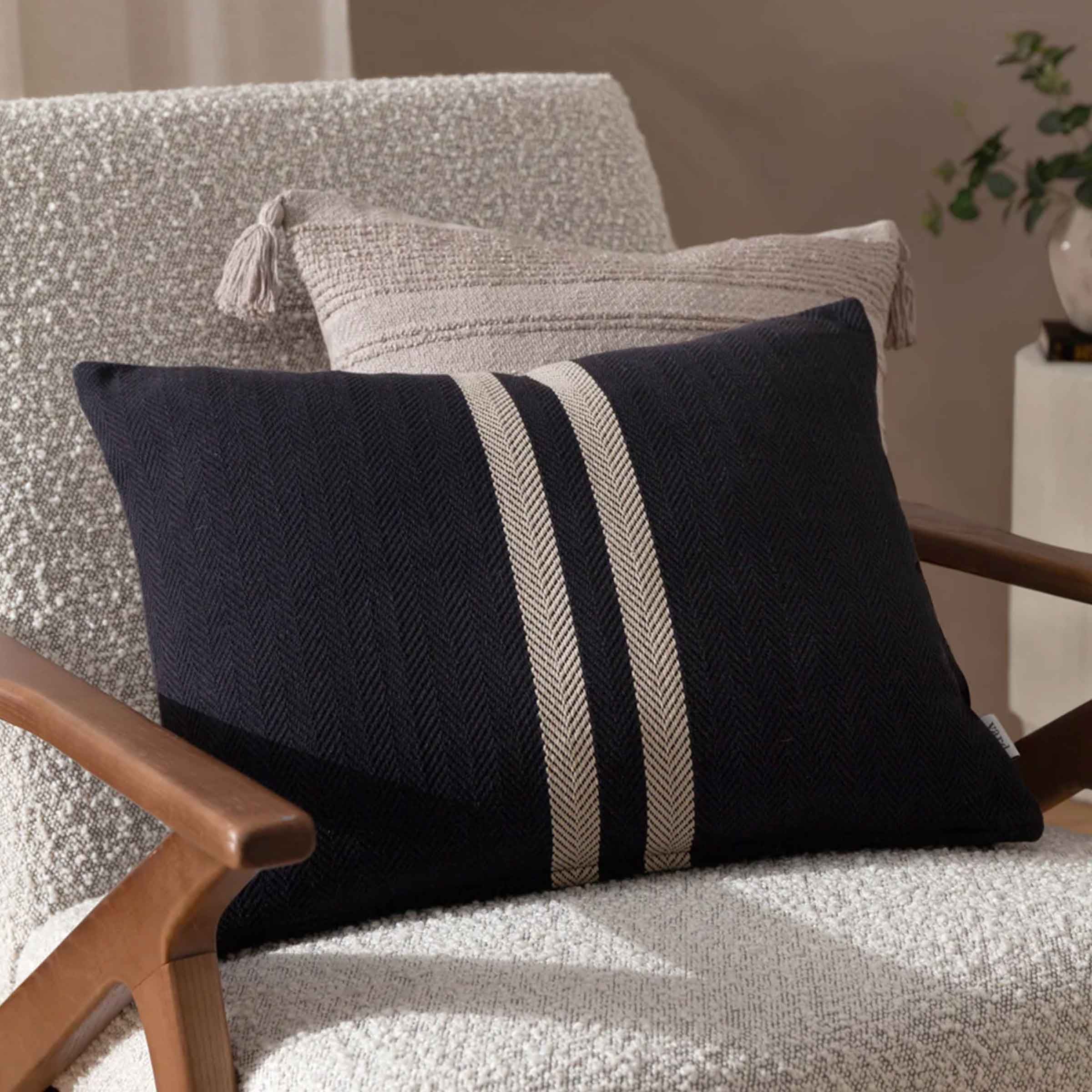 Benton Feather Filled Cushion I Black