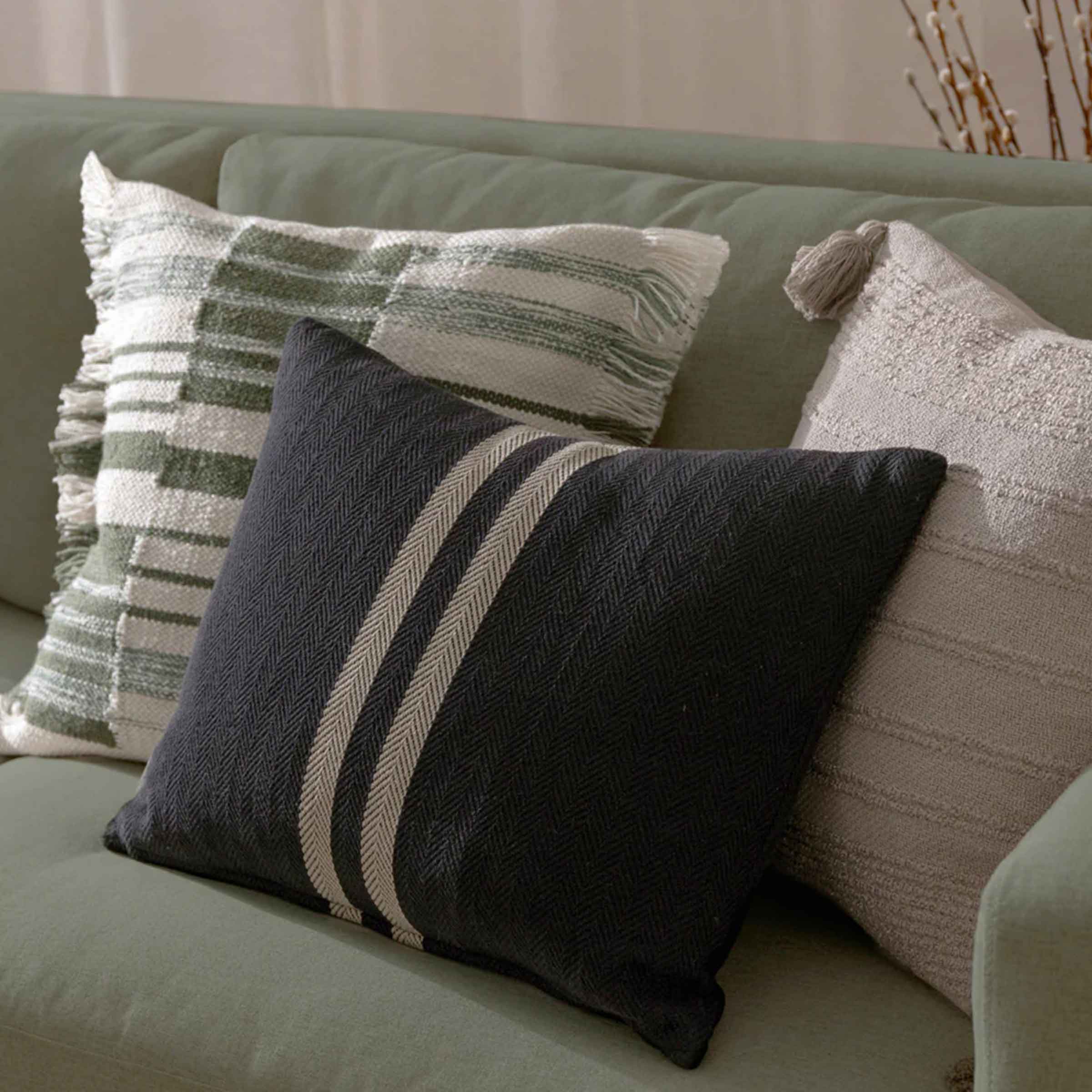 Benton Feather Filled Cushion I Black