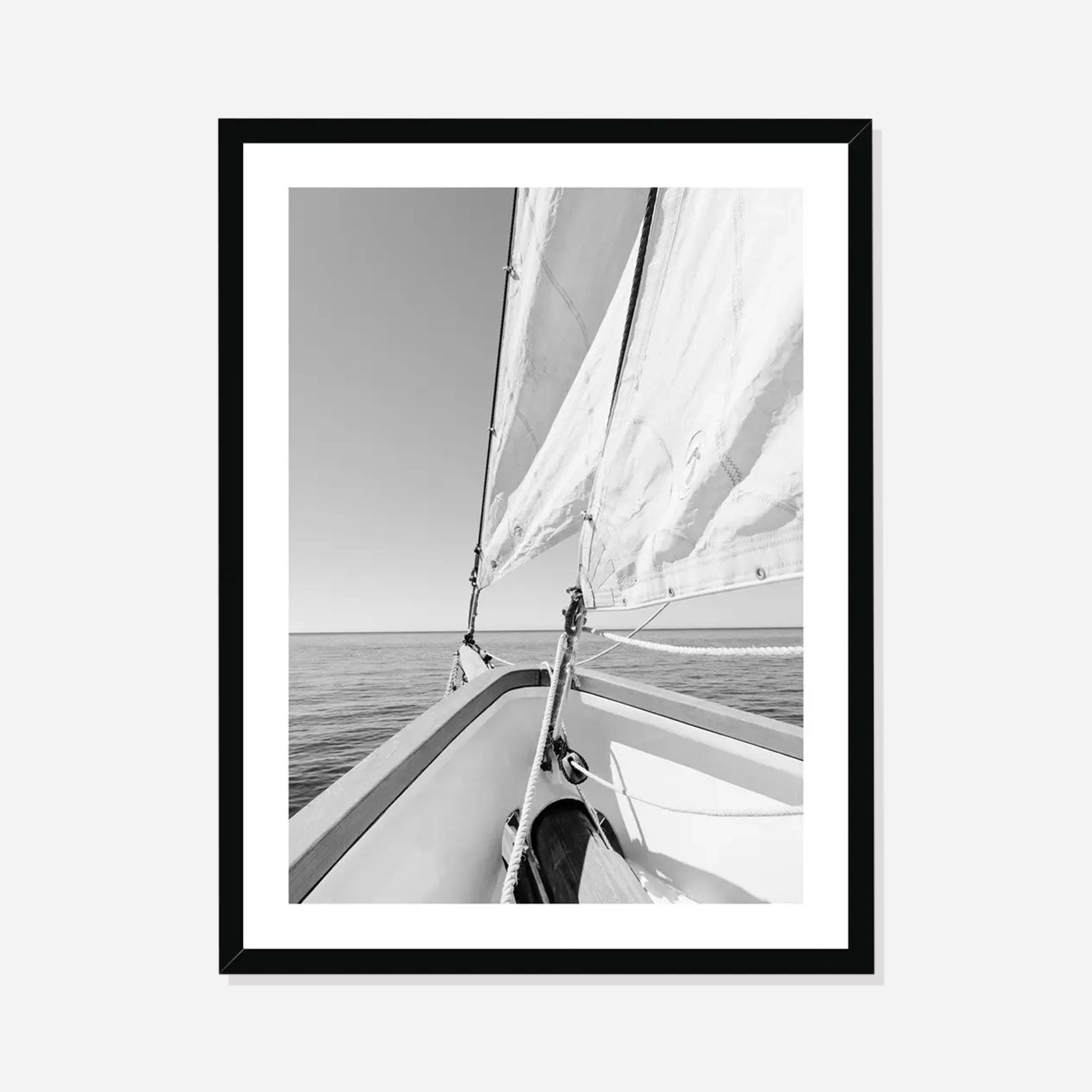 Bow Horizon Sail Print - Framed