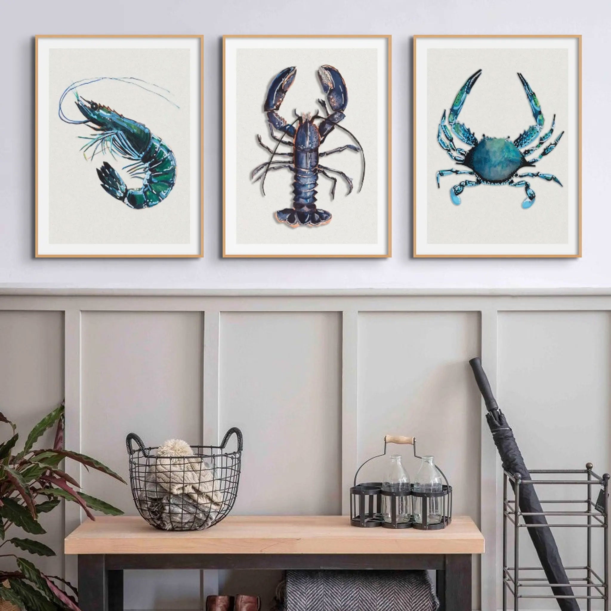 Crab Watercolour Shellfish Print