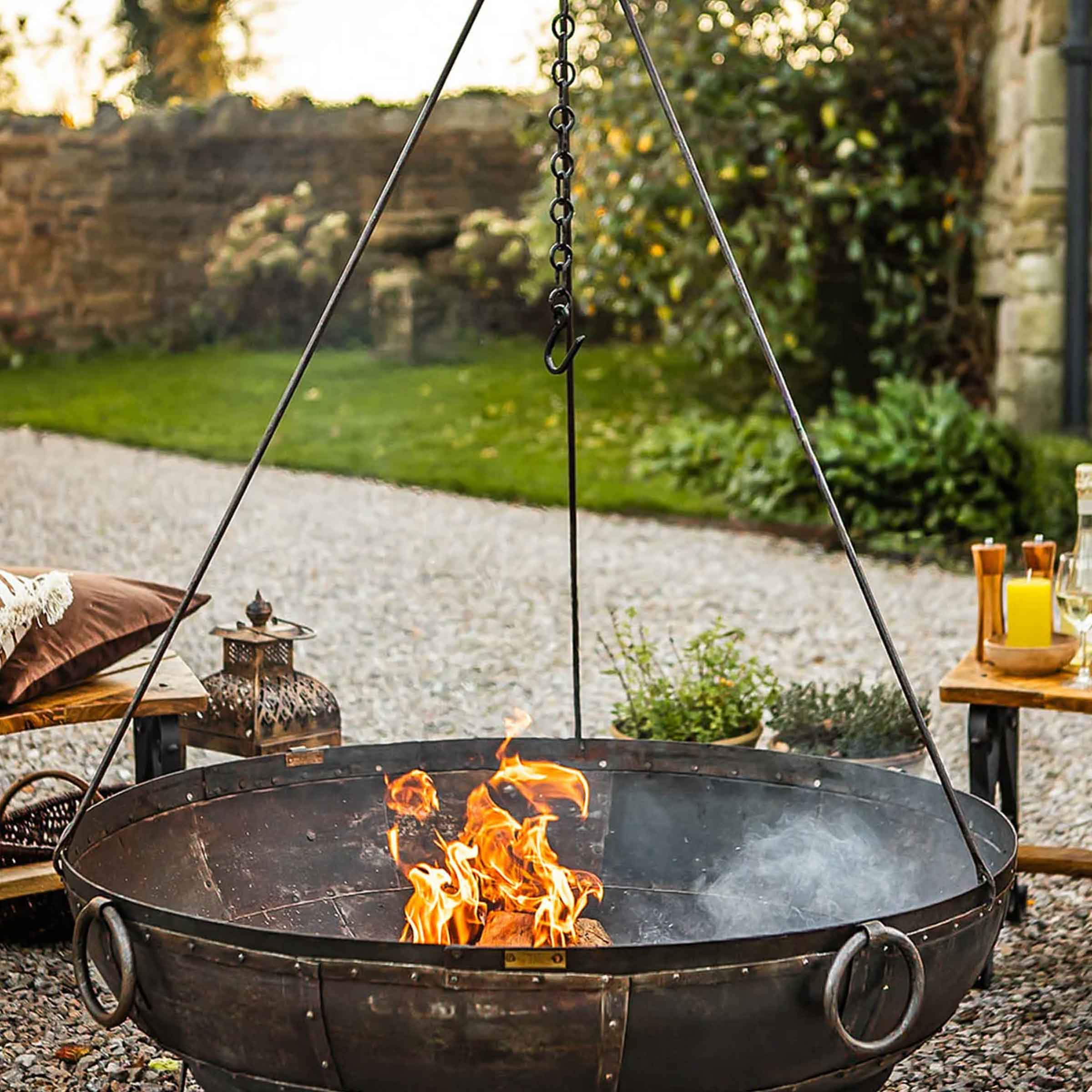 Cooking Tripod with Chain to fit 70/80cm Kadai BBQ