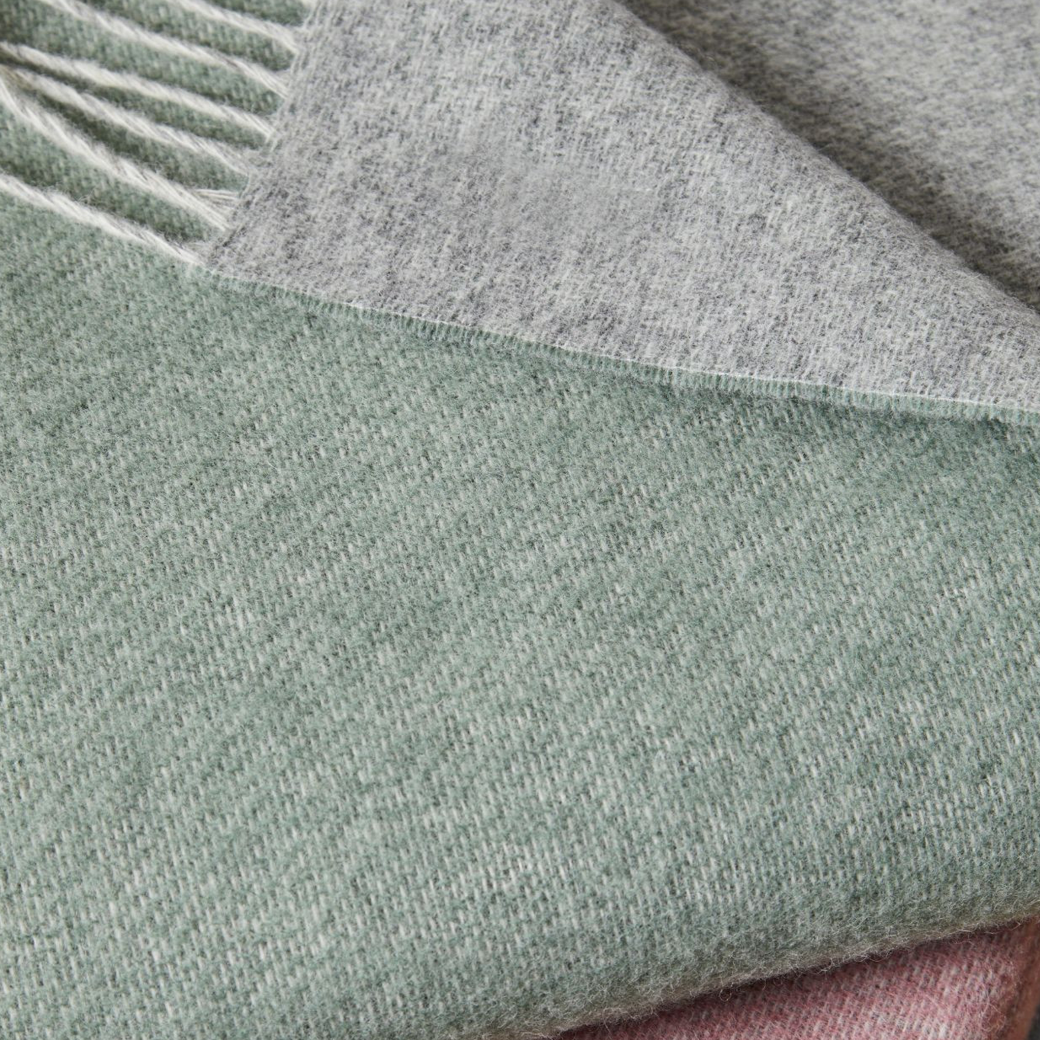 Pure New Wool Throw | Dartmoor | Ice Green
