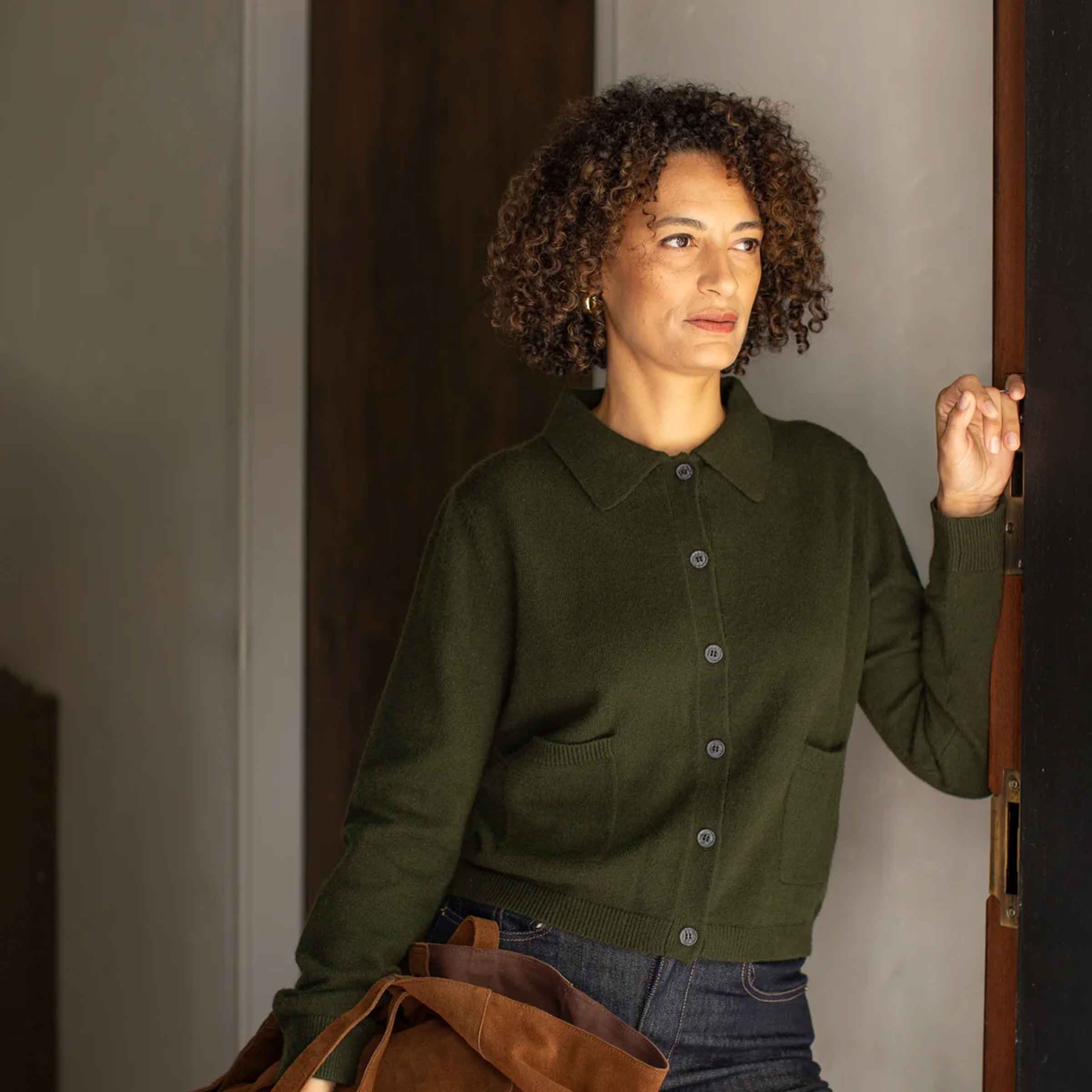 Eden Cardigan | Dark Olive