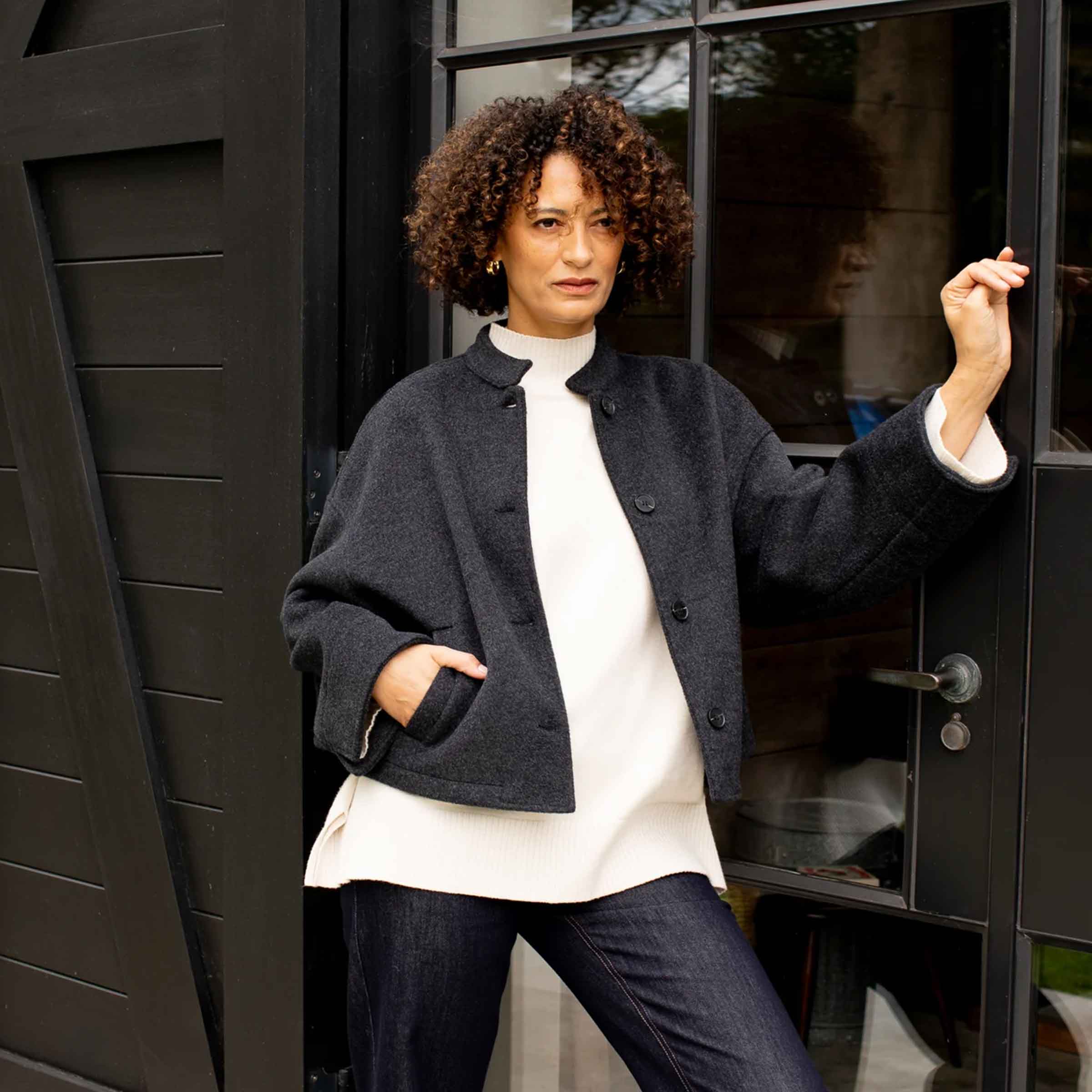 Edwina Jacket | Charcoal