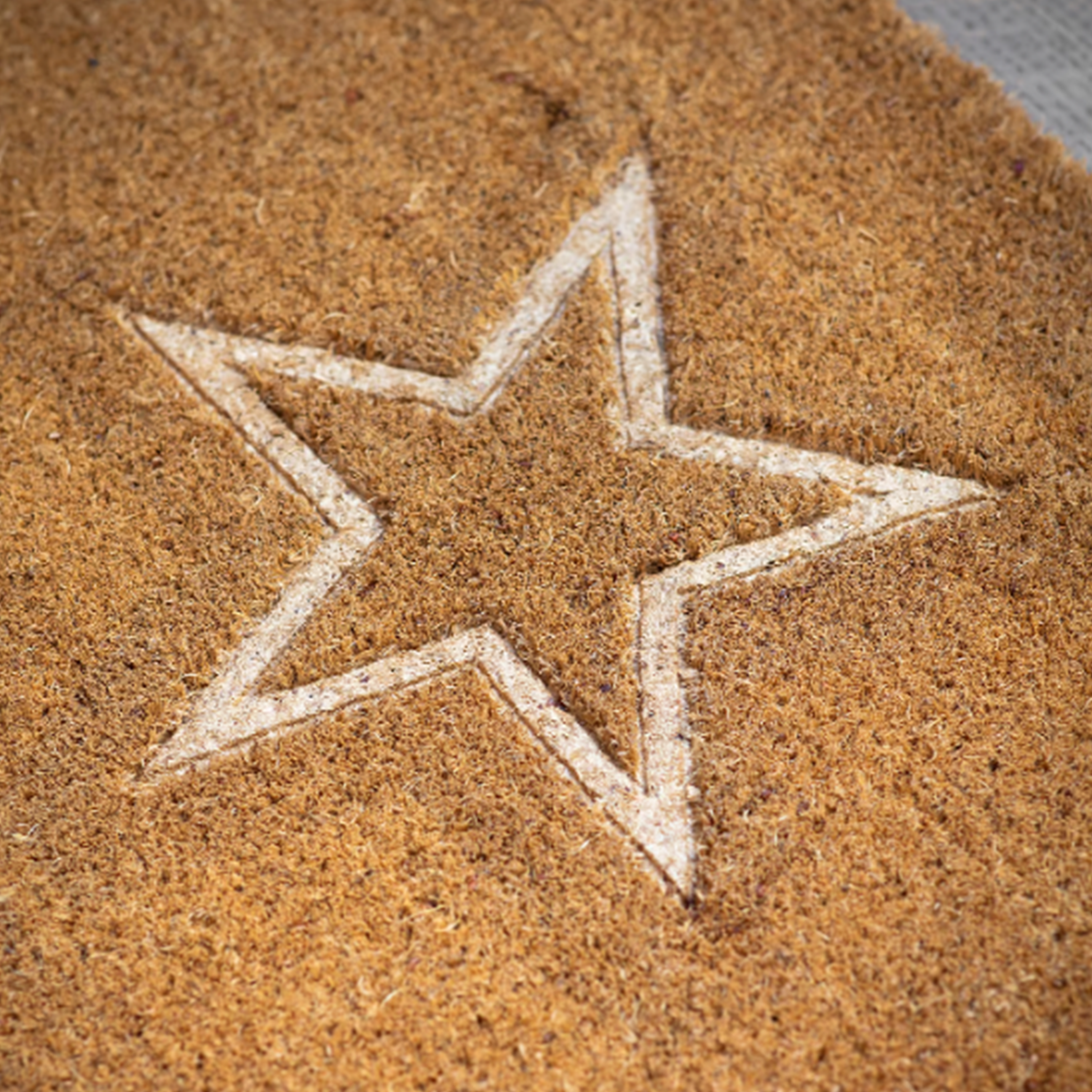 Embossed Star Doormat | Natural | Small