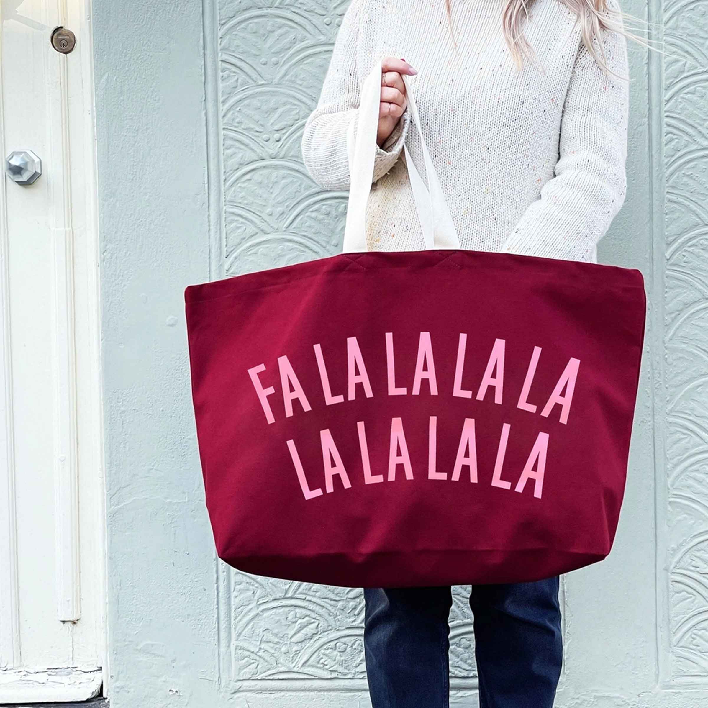 Fa La La La La | Really Big Bag | Burgundy
