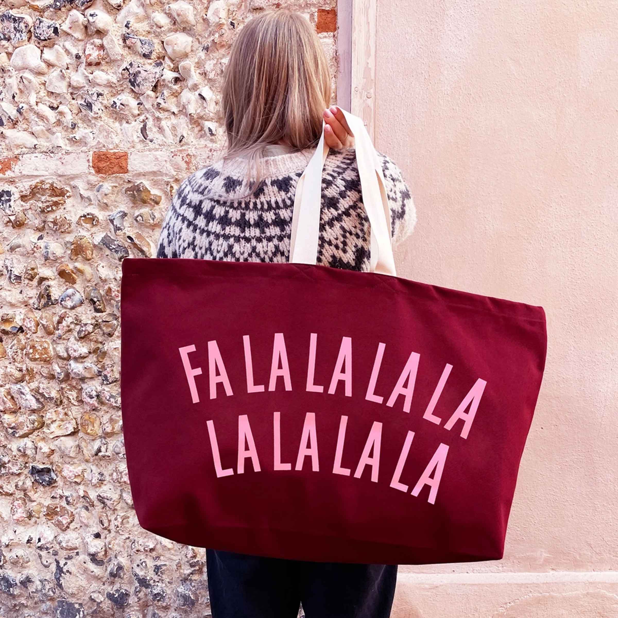 Fa La La La La | Really Big Bag | Burgundy