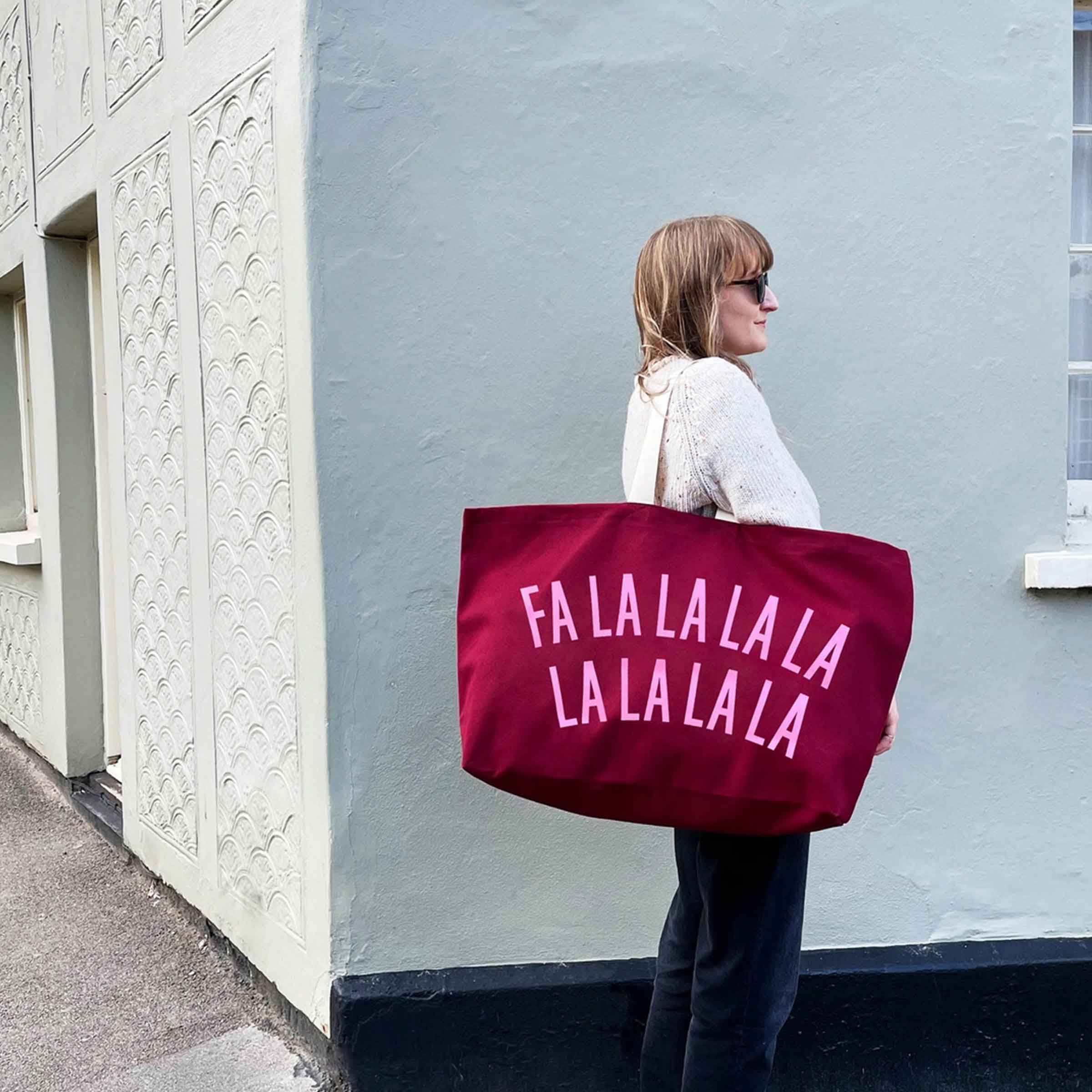 Fa La La La La | Really Big Bag | Burgundy