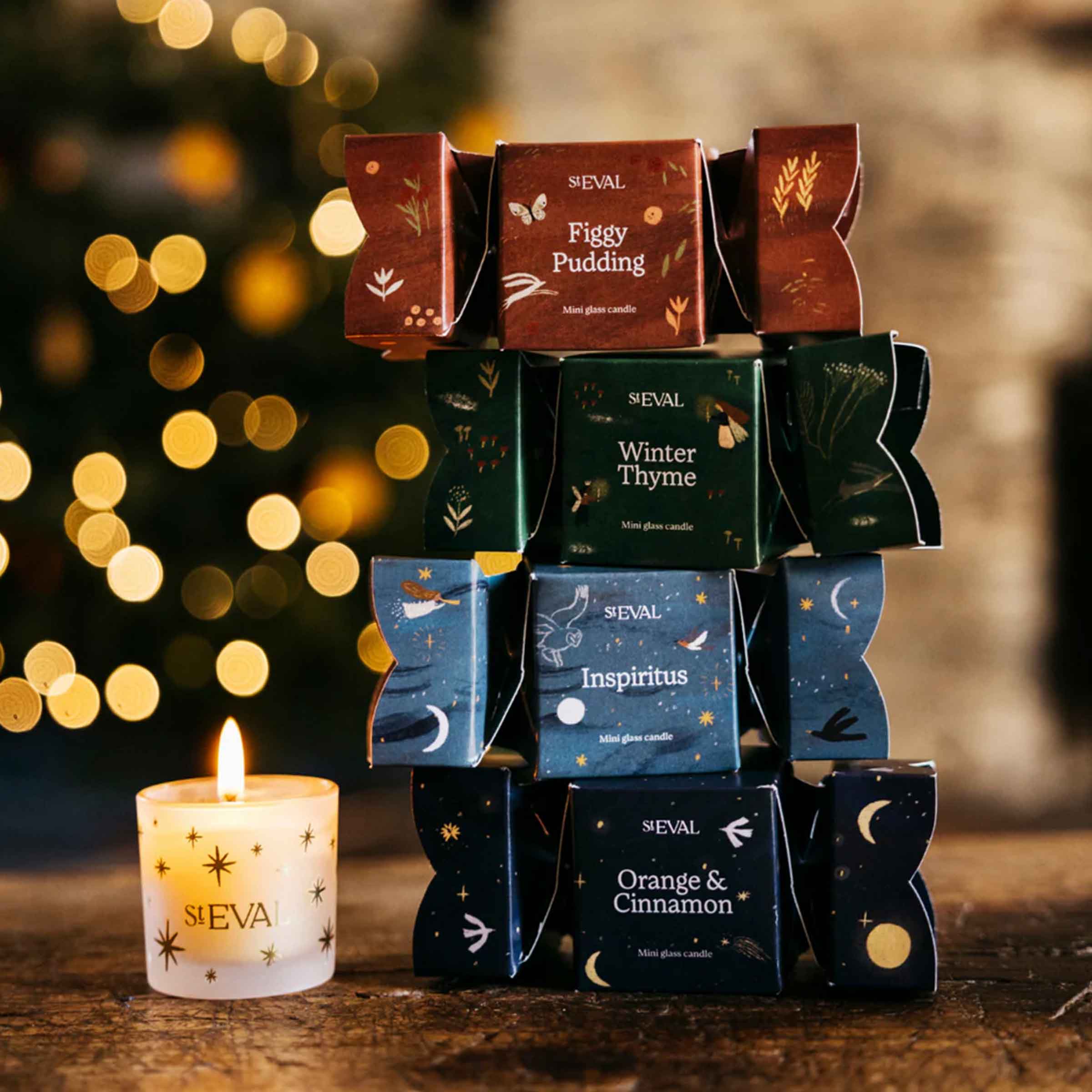 Figgy Pudding Christmas Cracker – Mini Candle Gift with Festive Scent