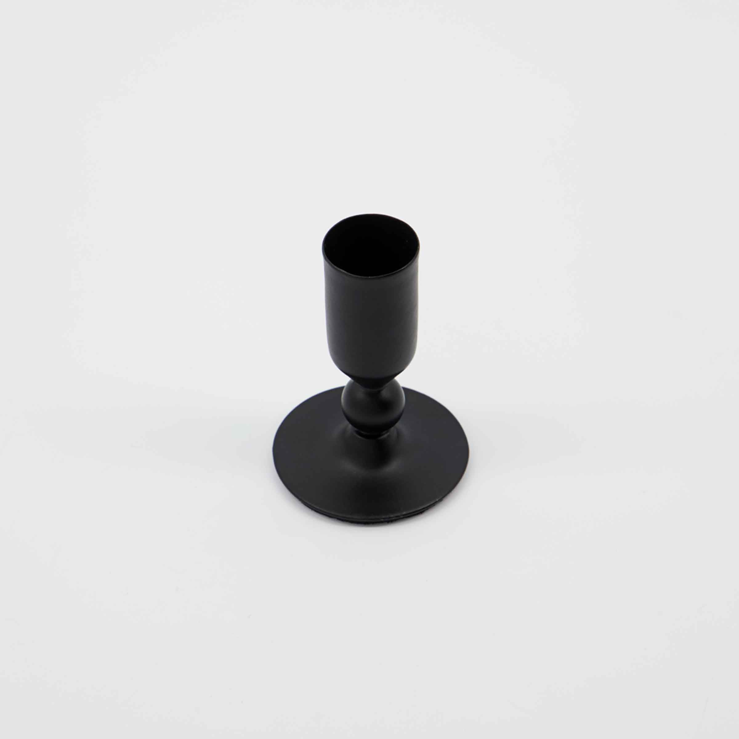 Folk Black Metal Candle Holder | Short