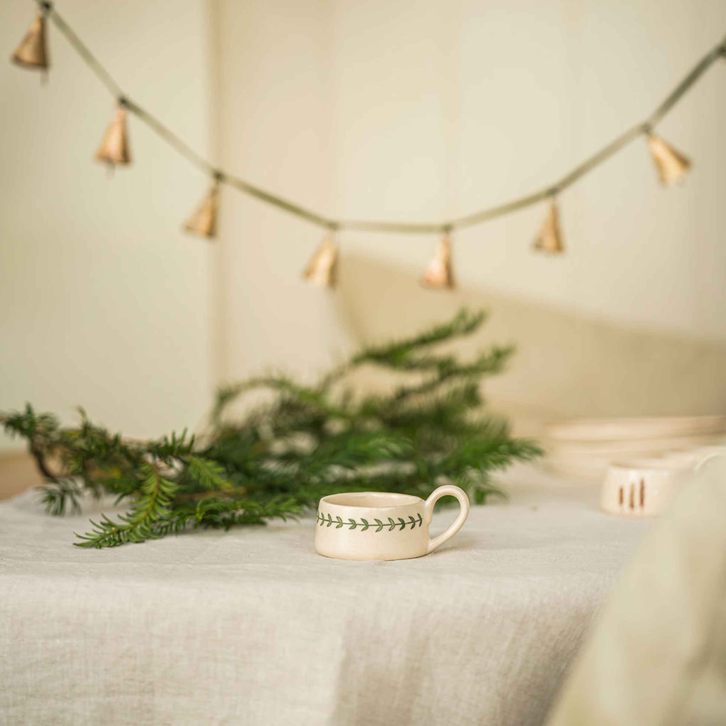 Hand Painted Tea Light Holder | Wreath