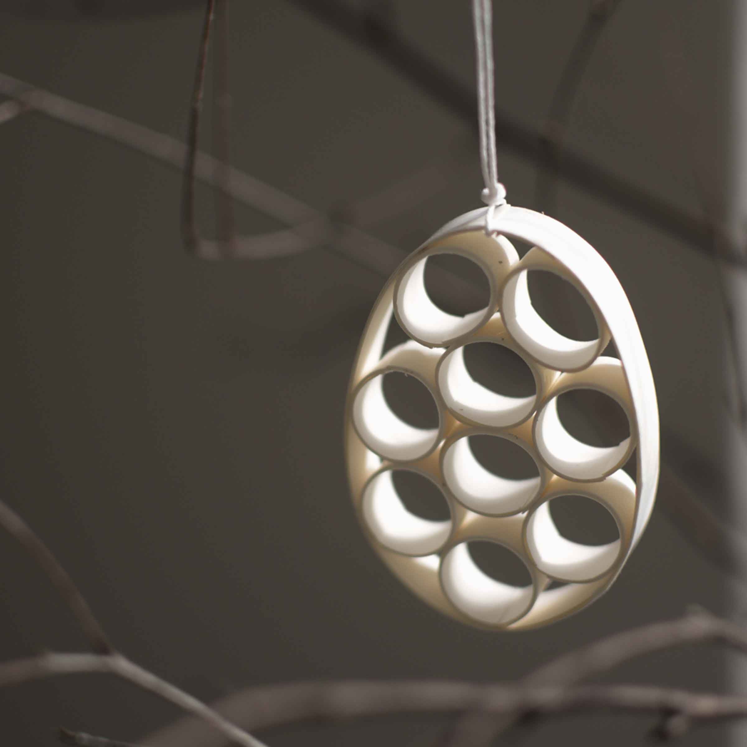 Handmade Paper Hanging Easter Egg | Circle