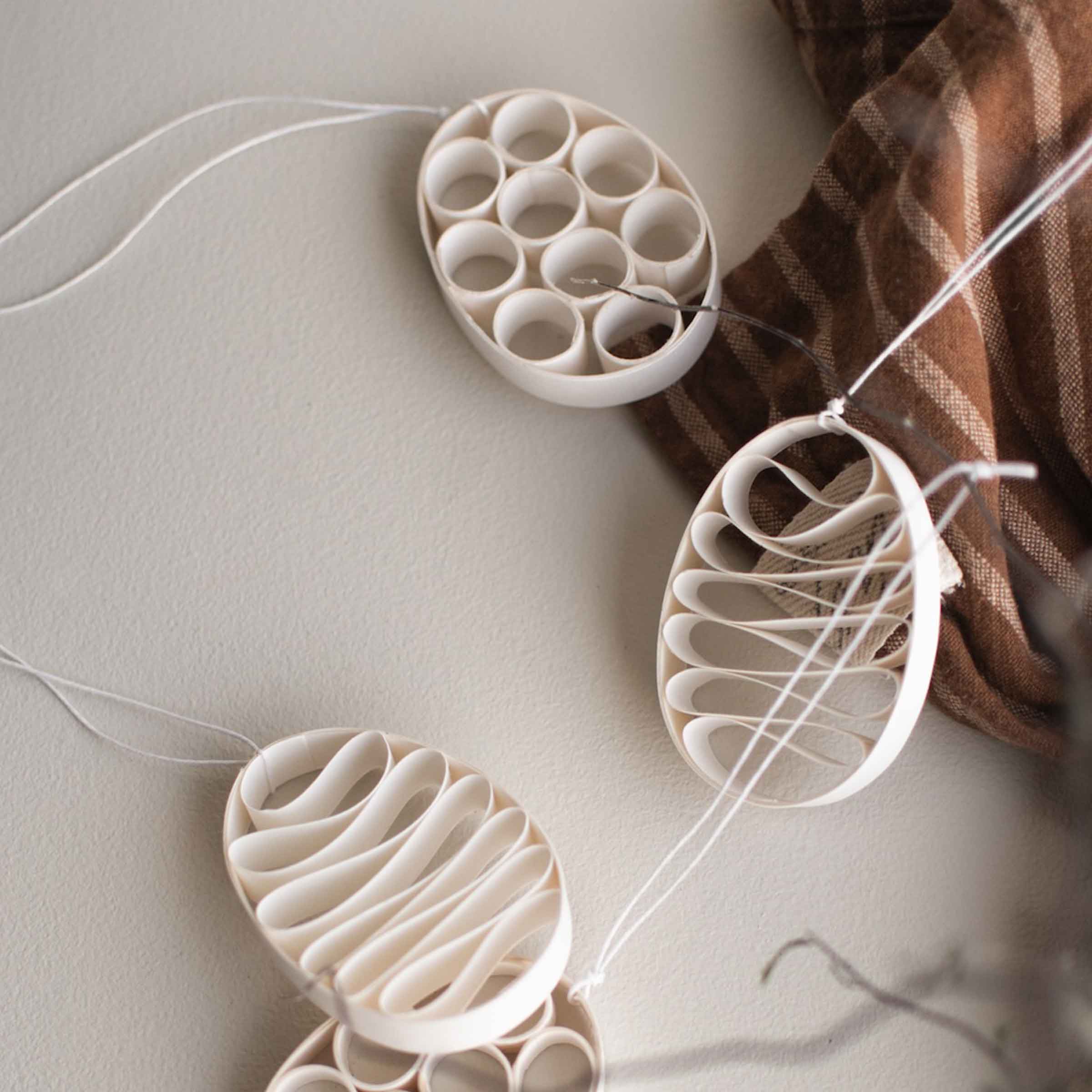 Handmade Paper Hanging Easter Egg | Wave