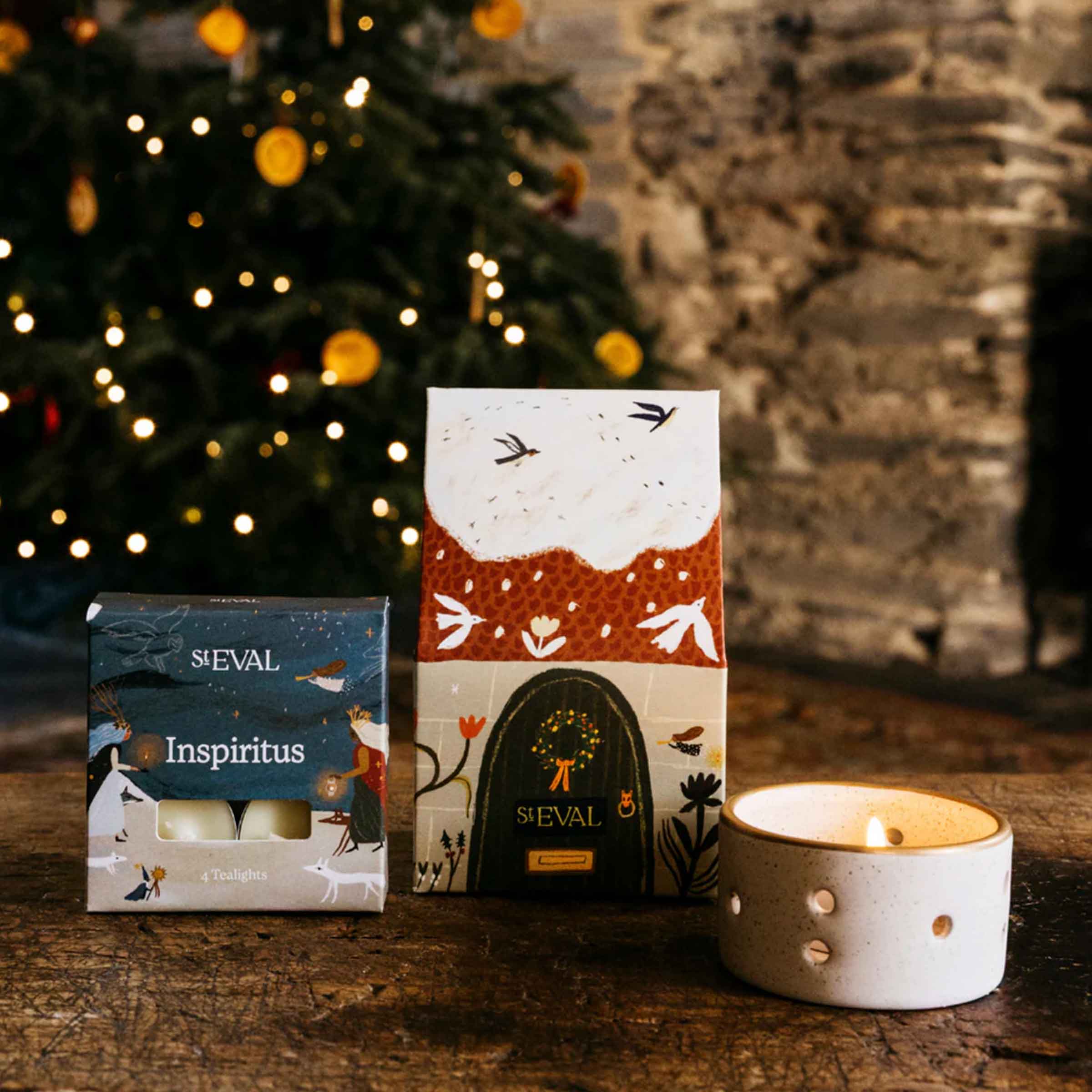 Inspiritus Christmas Cottage Tealight Set