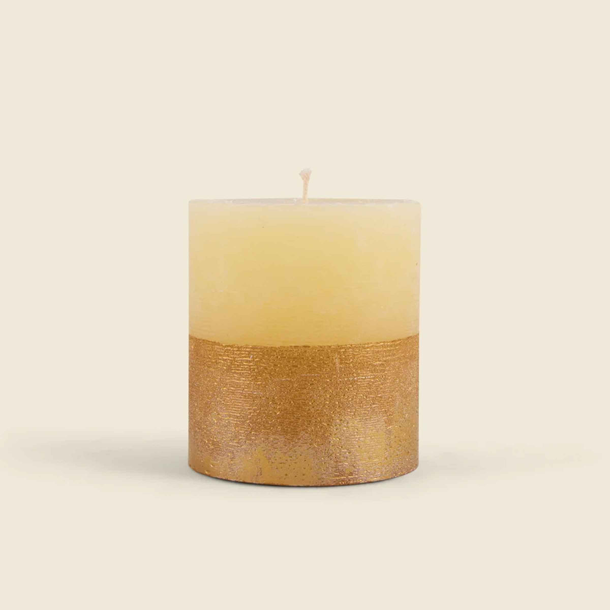 Inspiritus Gold Half-Dipped Pillar Candle