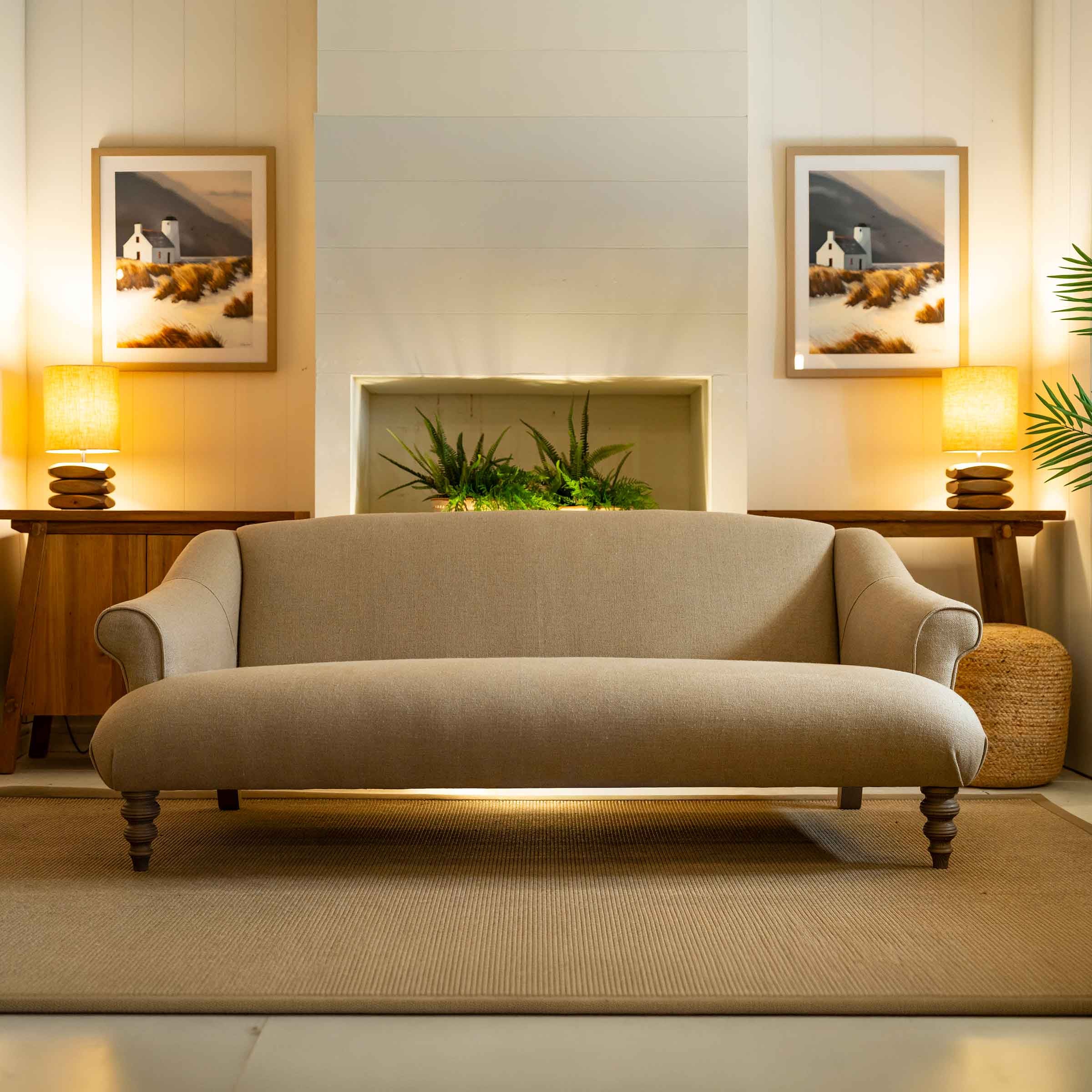 Oxey Midi Sofa | Mountain Linen Flax (F5)