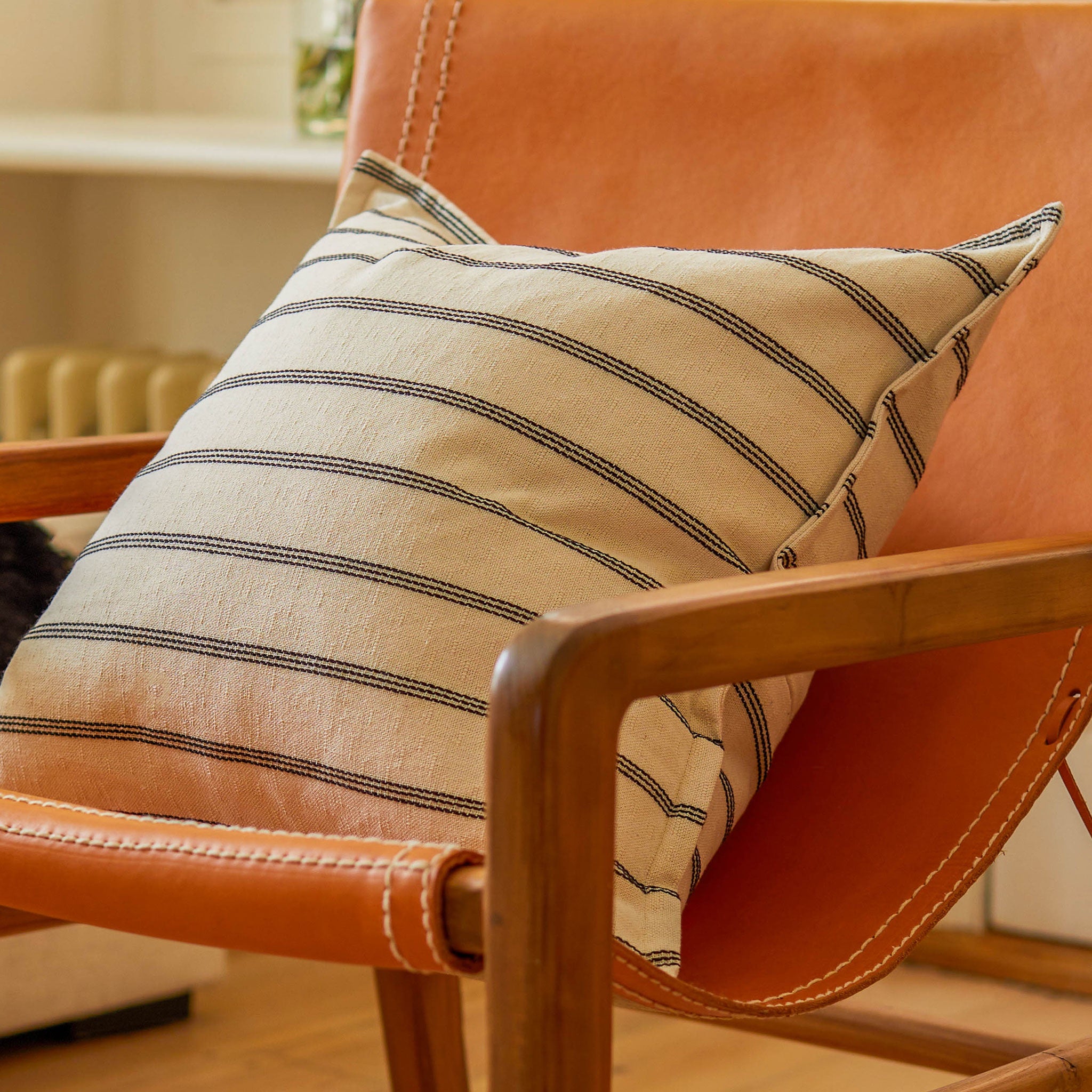 Jasper Square Cushion | Stitched Stripe