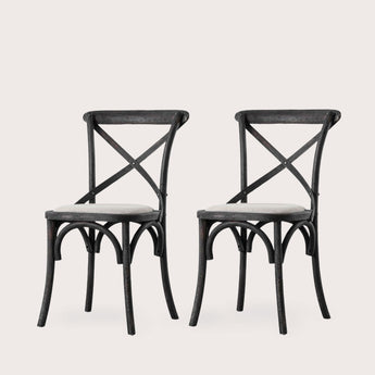 Jember Cafe Chairs (Pair) - Black