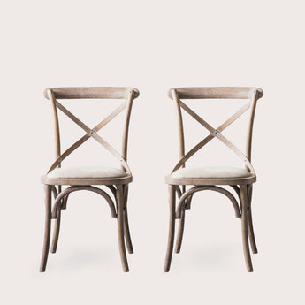 Jember Cafe Chairs (Pair) - Natural