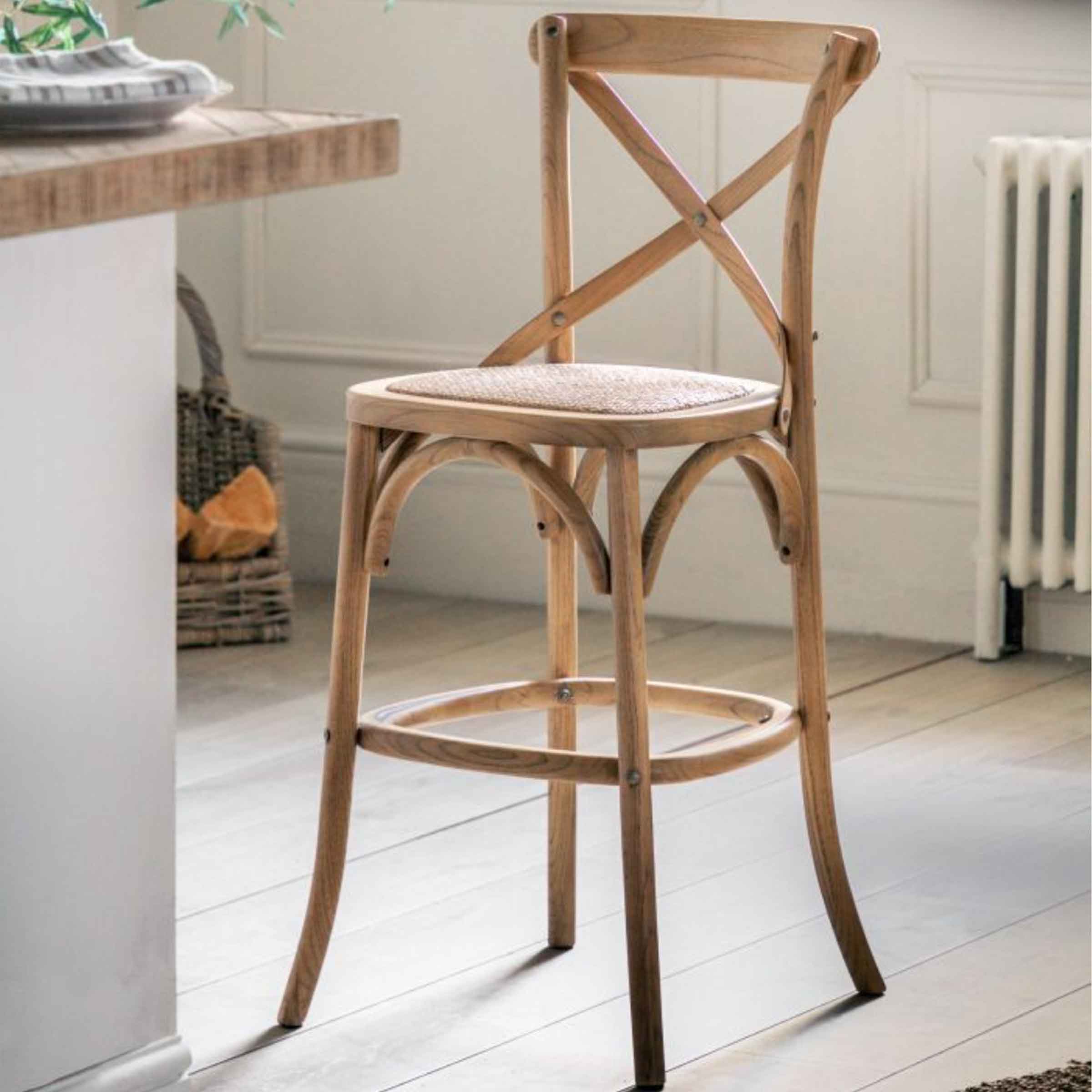 Jember French Bistro Bar Stool | Natural