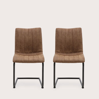 Kuta Dining Chairs (Pair) - Brown