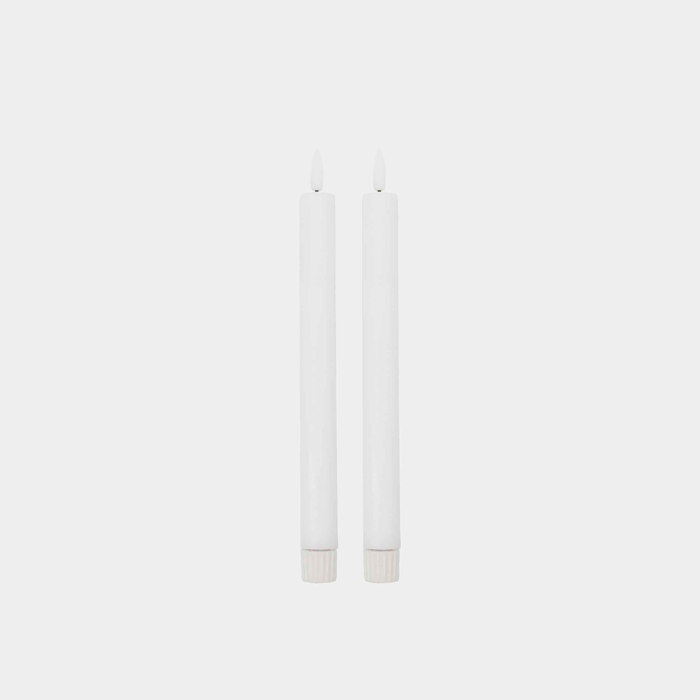 LED White Candles Tall | Set of 2
