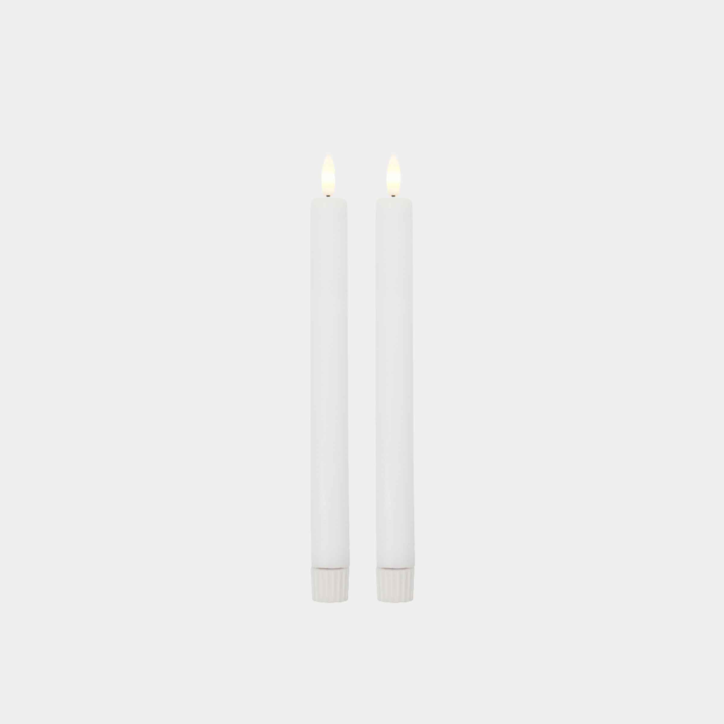 LED White Candles Tall | Set of 2