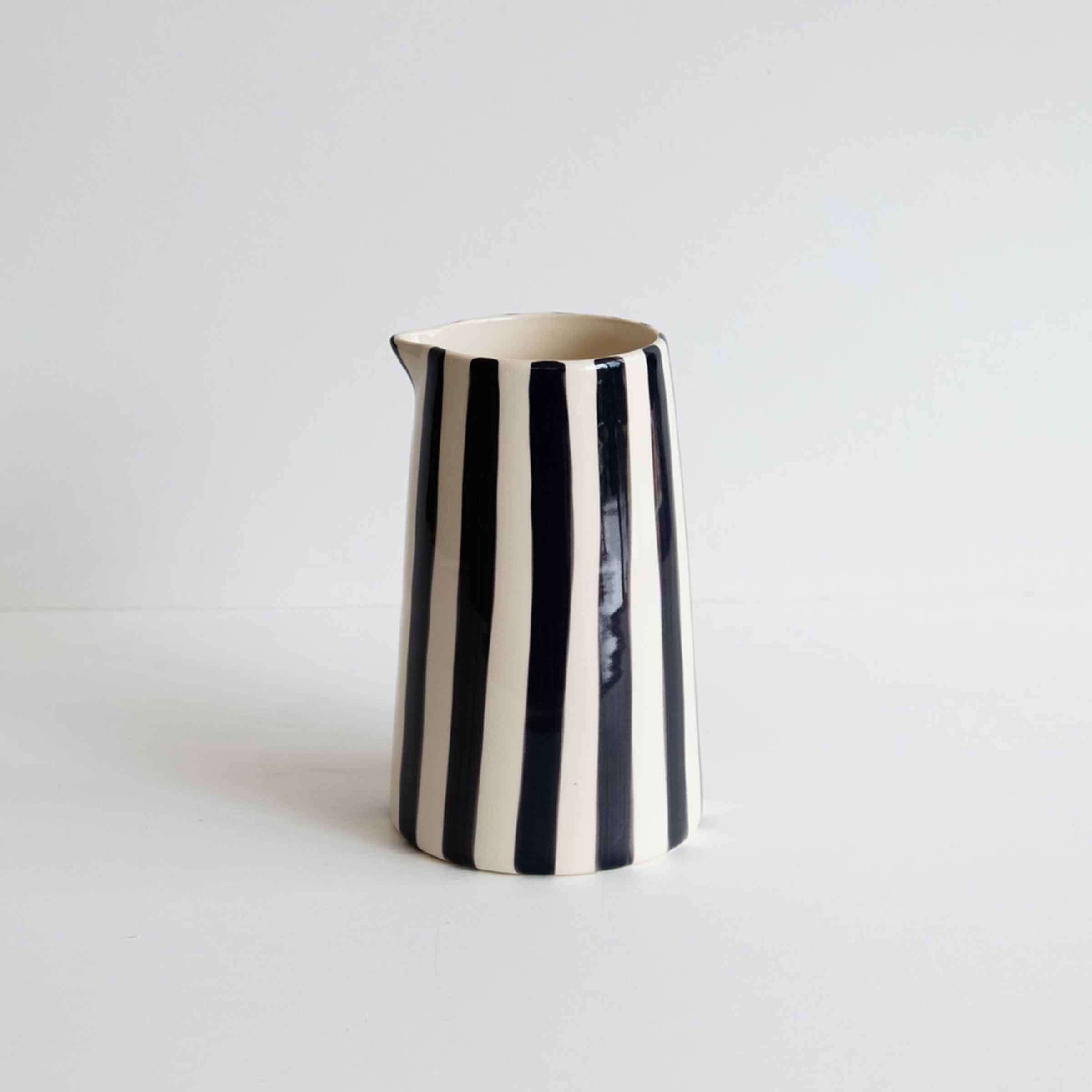 Large Candy Stripe Jug | Graphite