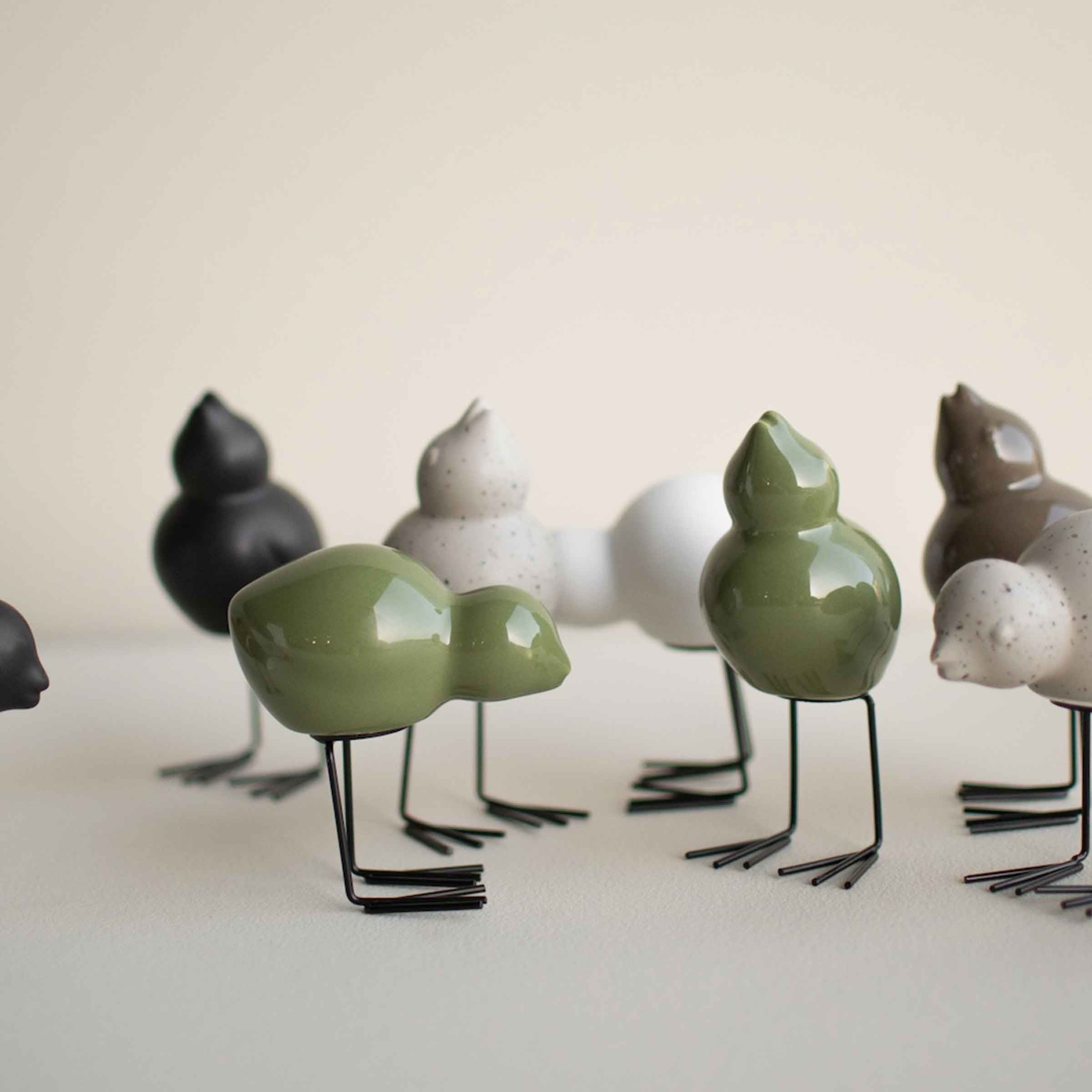 Little Bird | Shiny Green | Set of 2
