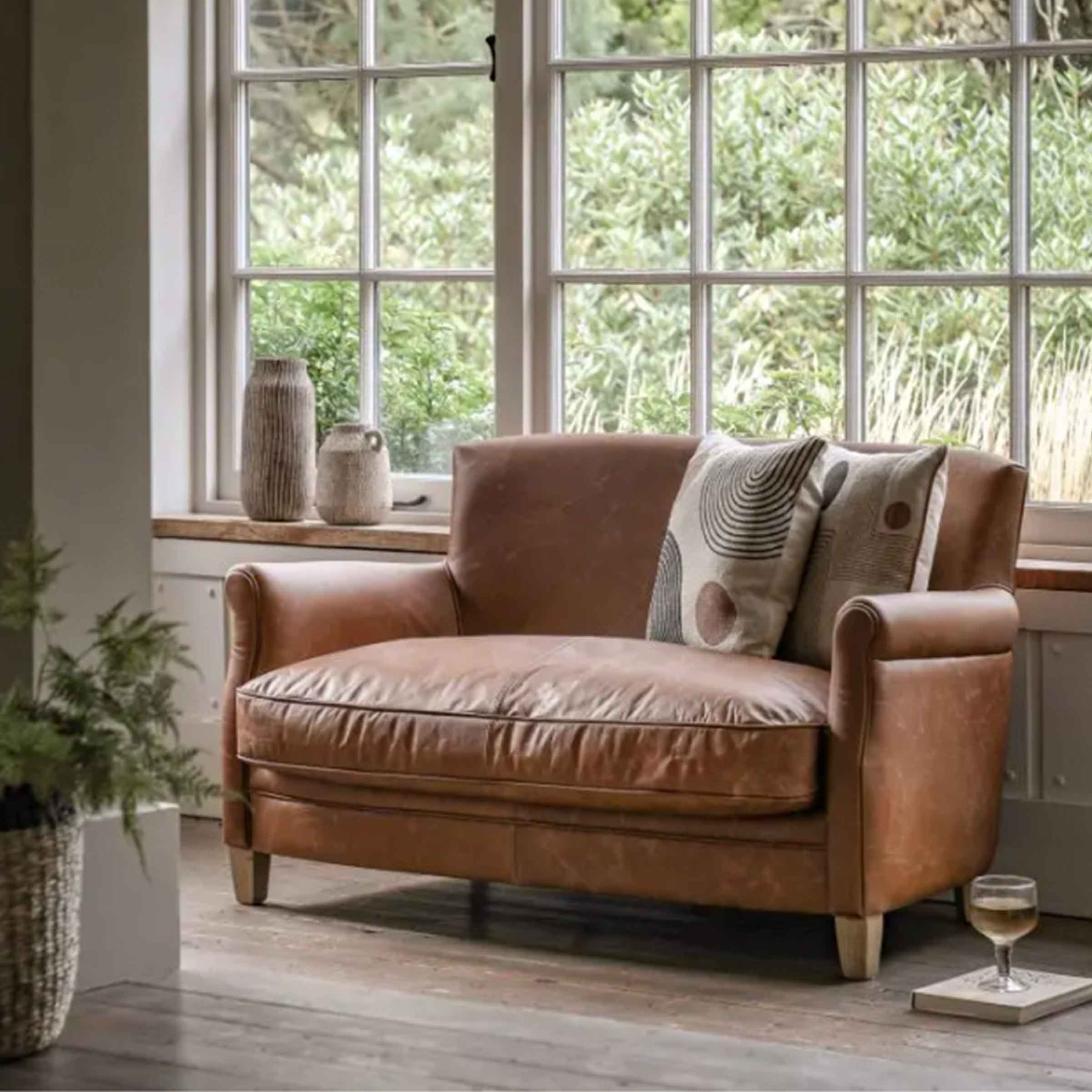 Lovina Vintage Brown Leather Sofa