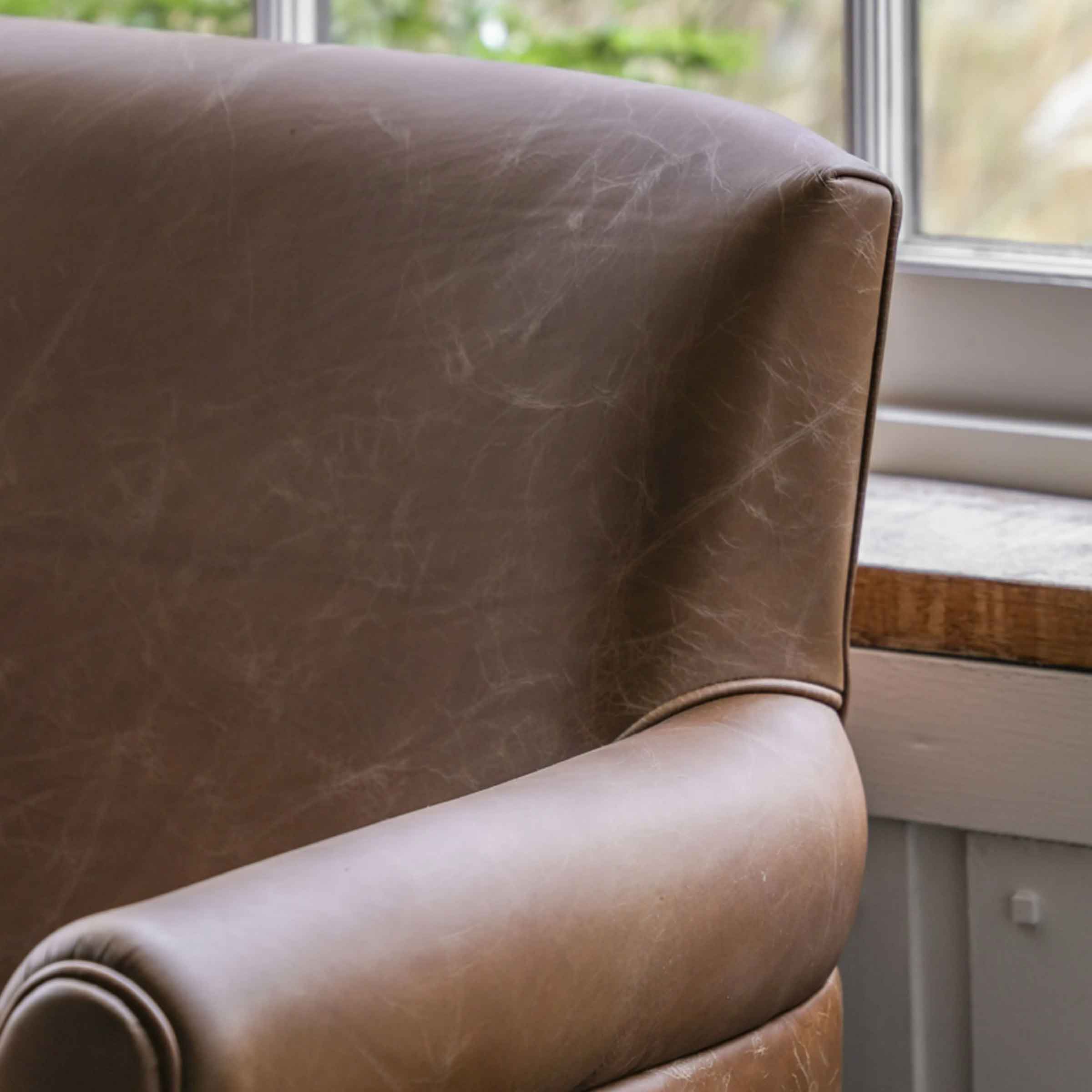 Lovina Vintage Brown Leather Sofa