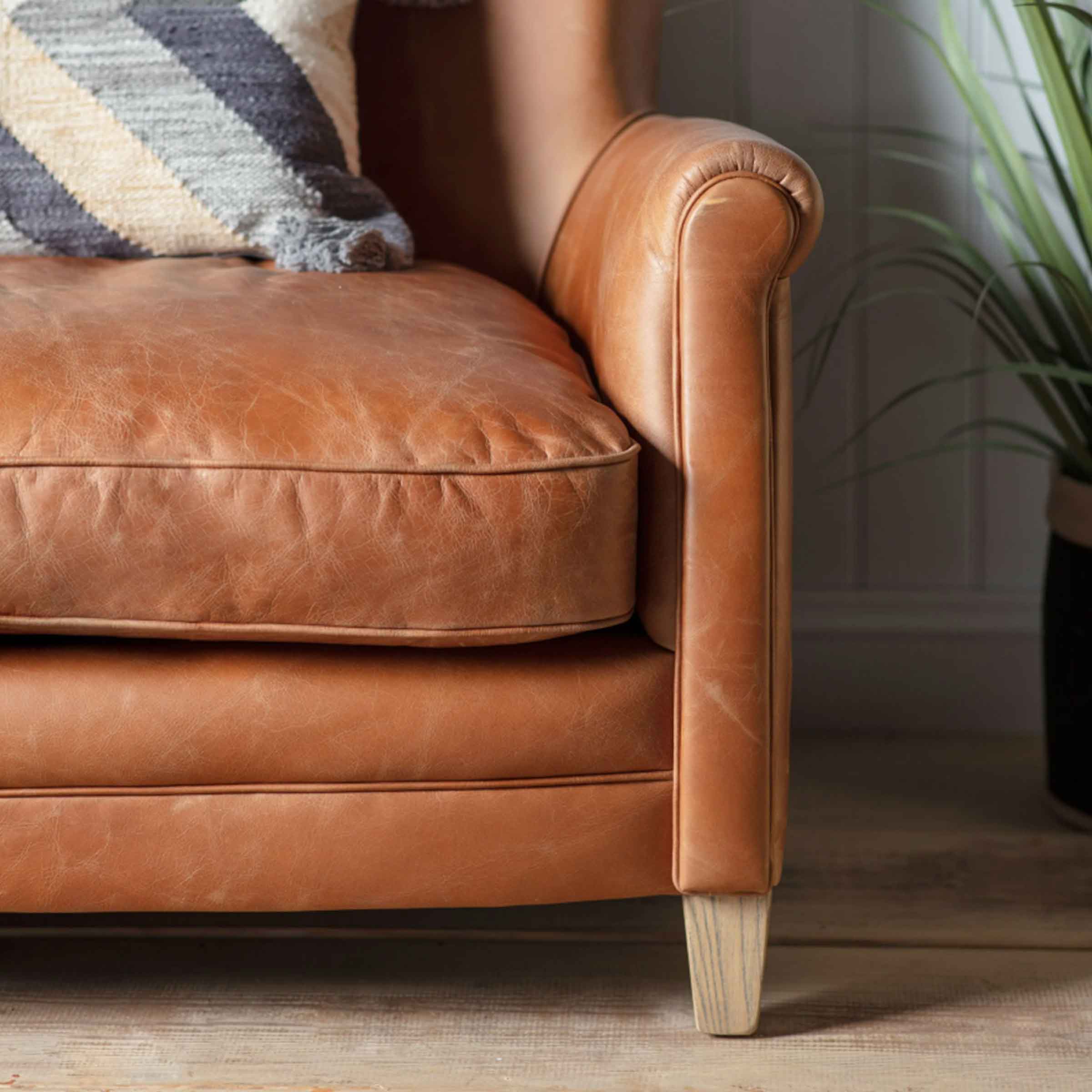 Lovina Vintage Brown Leather Sofa