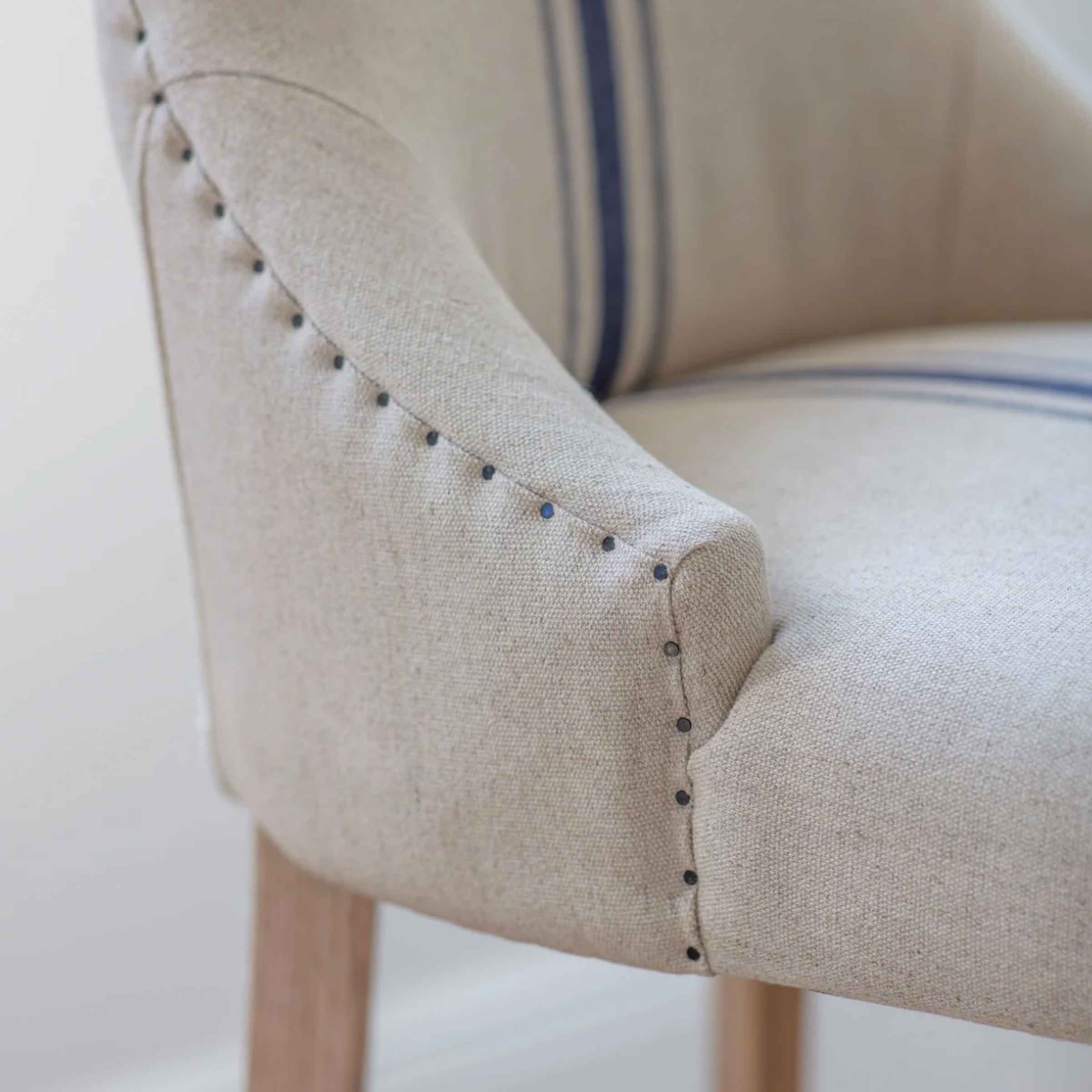 Lovina Blue Stripe Curved Bar Stool