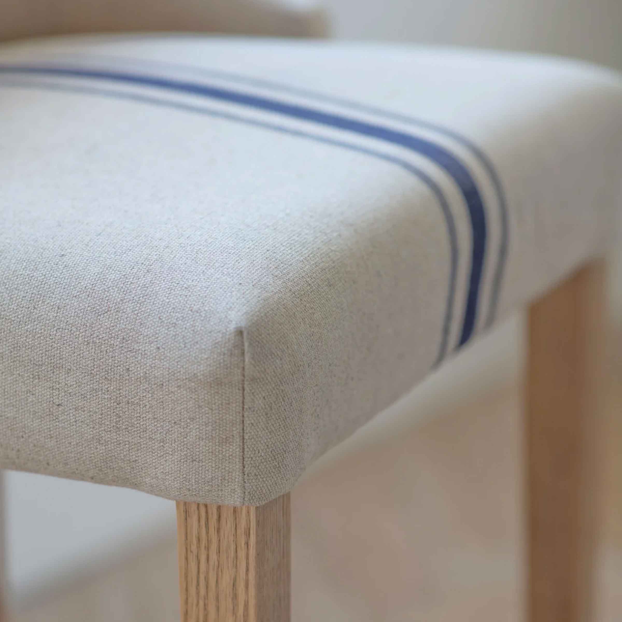 Lovina Blue Stripe Curved Bar Stool