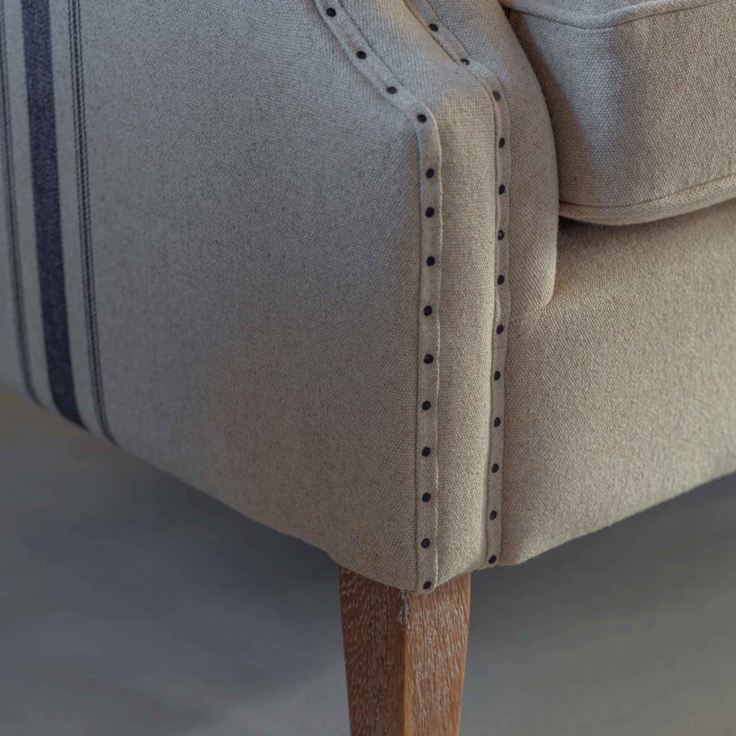 Lovina Blue Striped Loveseat