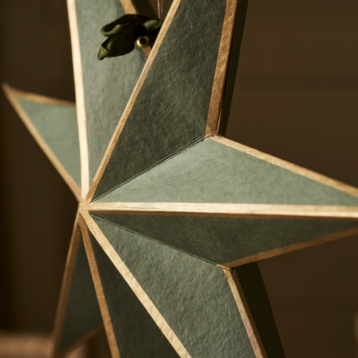 Maddox Christmas Star - Moss & Gold
